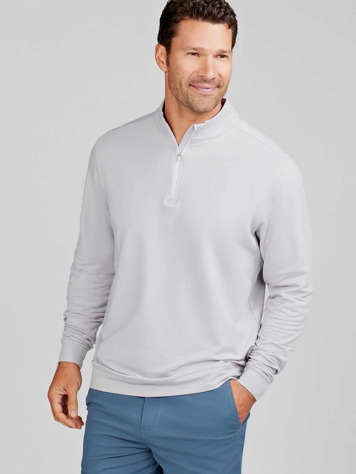 Navy Quarter Zip with FREE delivery - From the linksland of