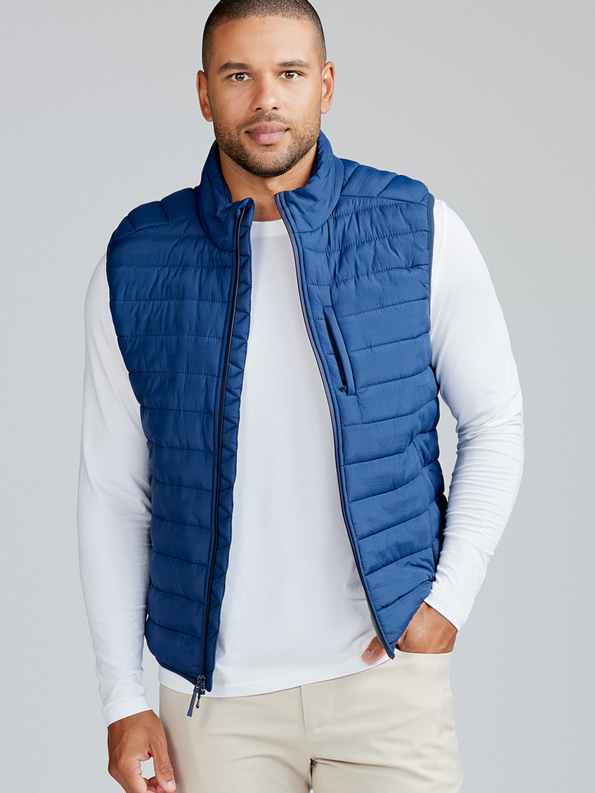 Mens white 2024 puffer vest