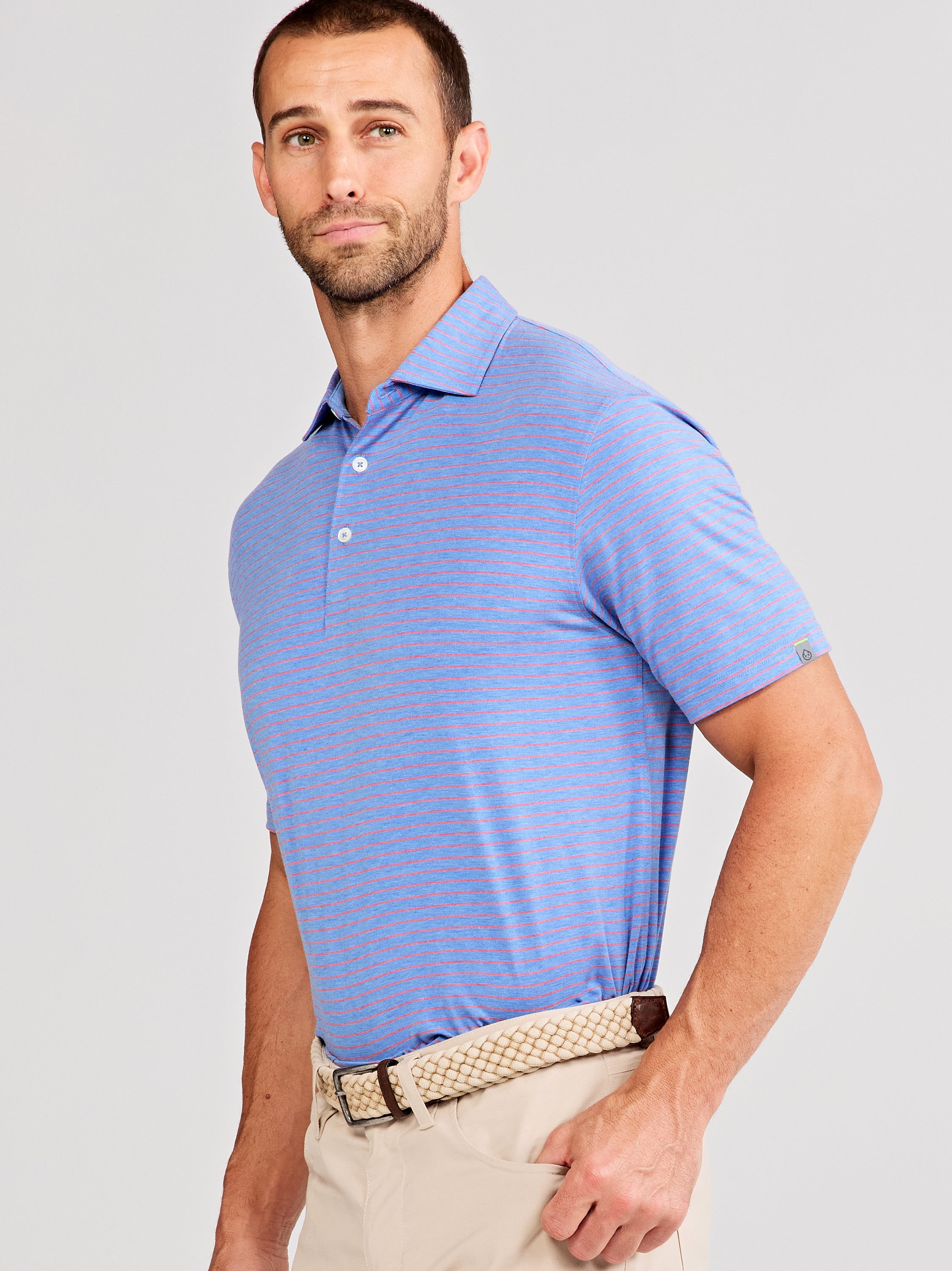 Cloud Lightweight Polo - tasc Performance (BlueTopazHeather/RubyHeather)