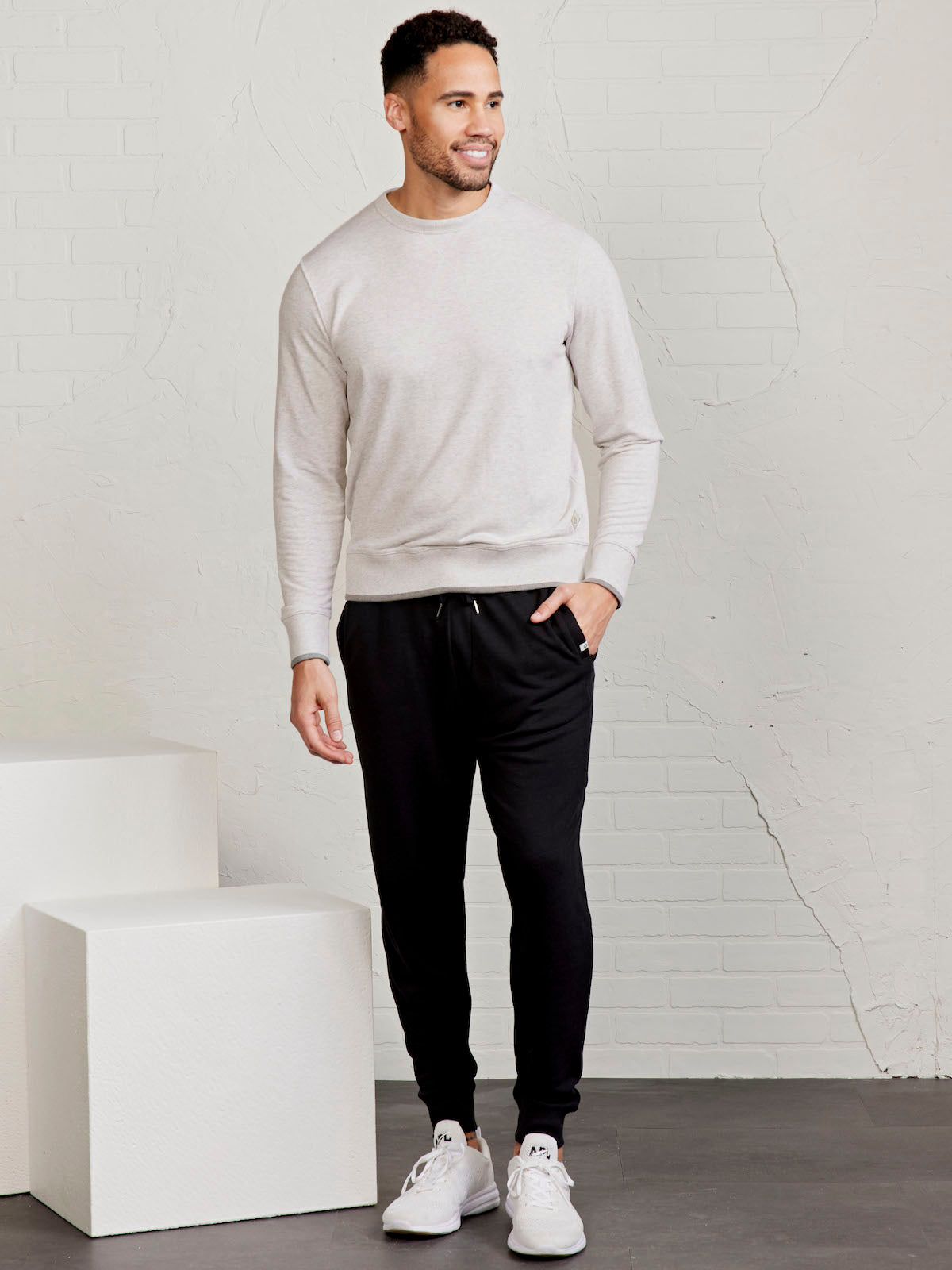 Stadium French Terry Sweatshirt - tasc Performance (MarbleHeather)