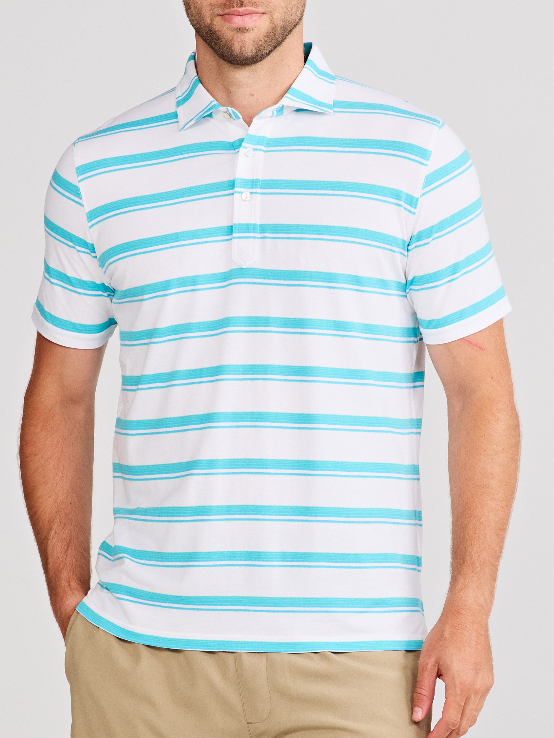 Everywear Polo - Shore Stripe - tasc Performance (WhiteShoreStripe)