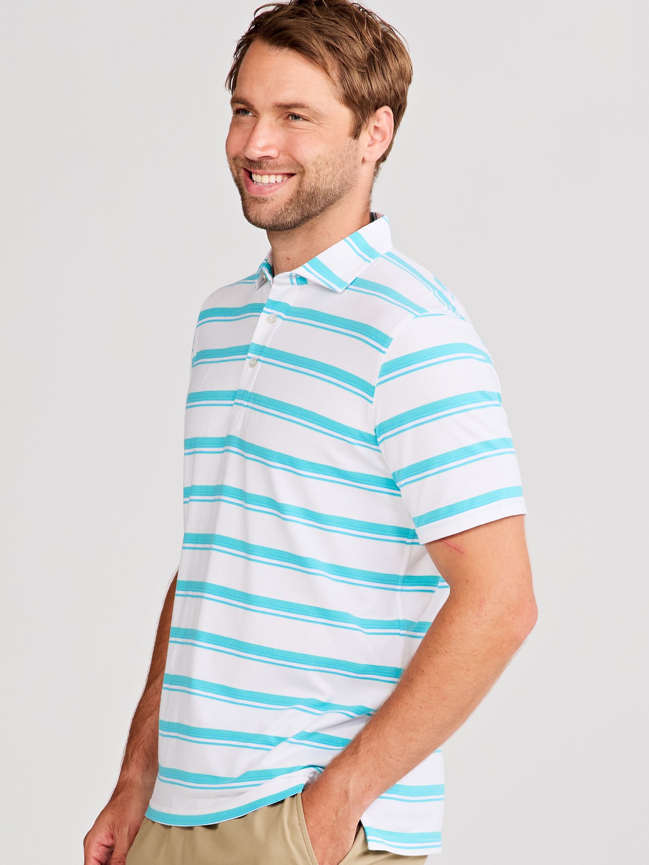 Everywear Polo - Shore Stripe - tasc Performance (WhiteShoreStripe)