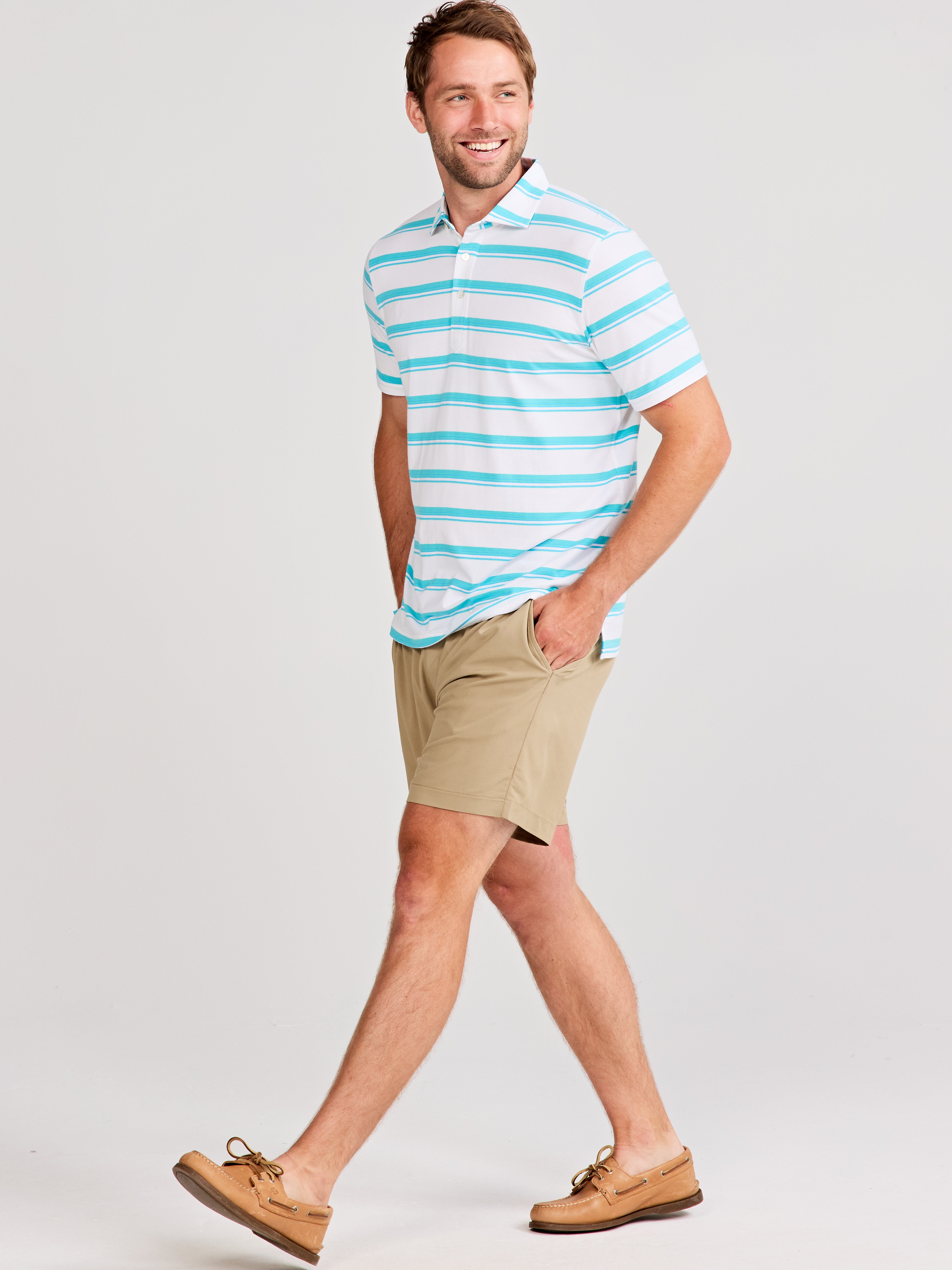 Everywear Polo - Shore Stripe - tasc Performance (WhiteShoreStripe)