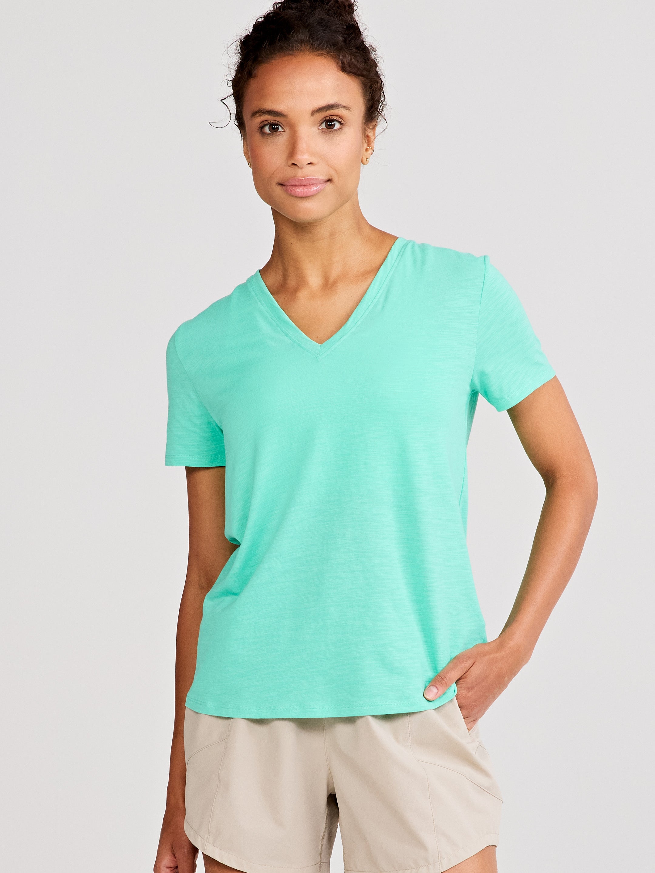 All Day V-Neck T-Shirt - tasc Performance (SeaGreen)