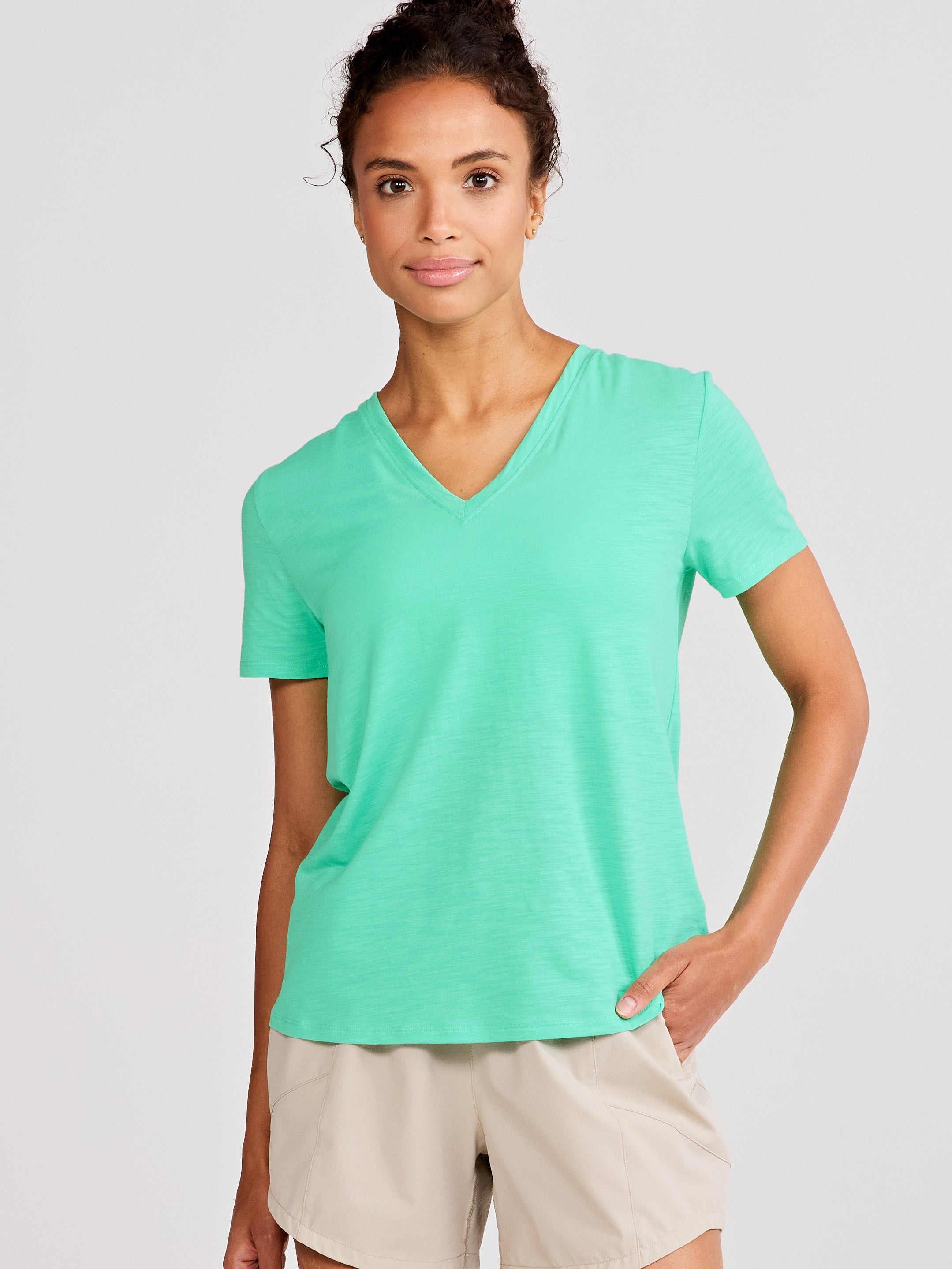 All Day V-Neck T-Shirt - tasc Performance (SeaGreen)