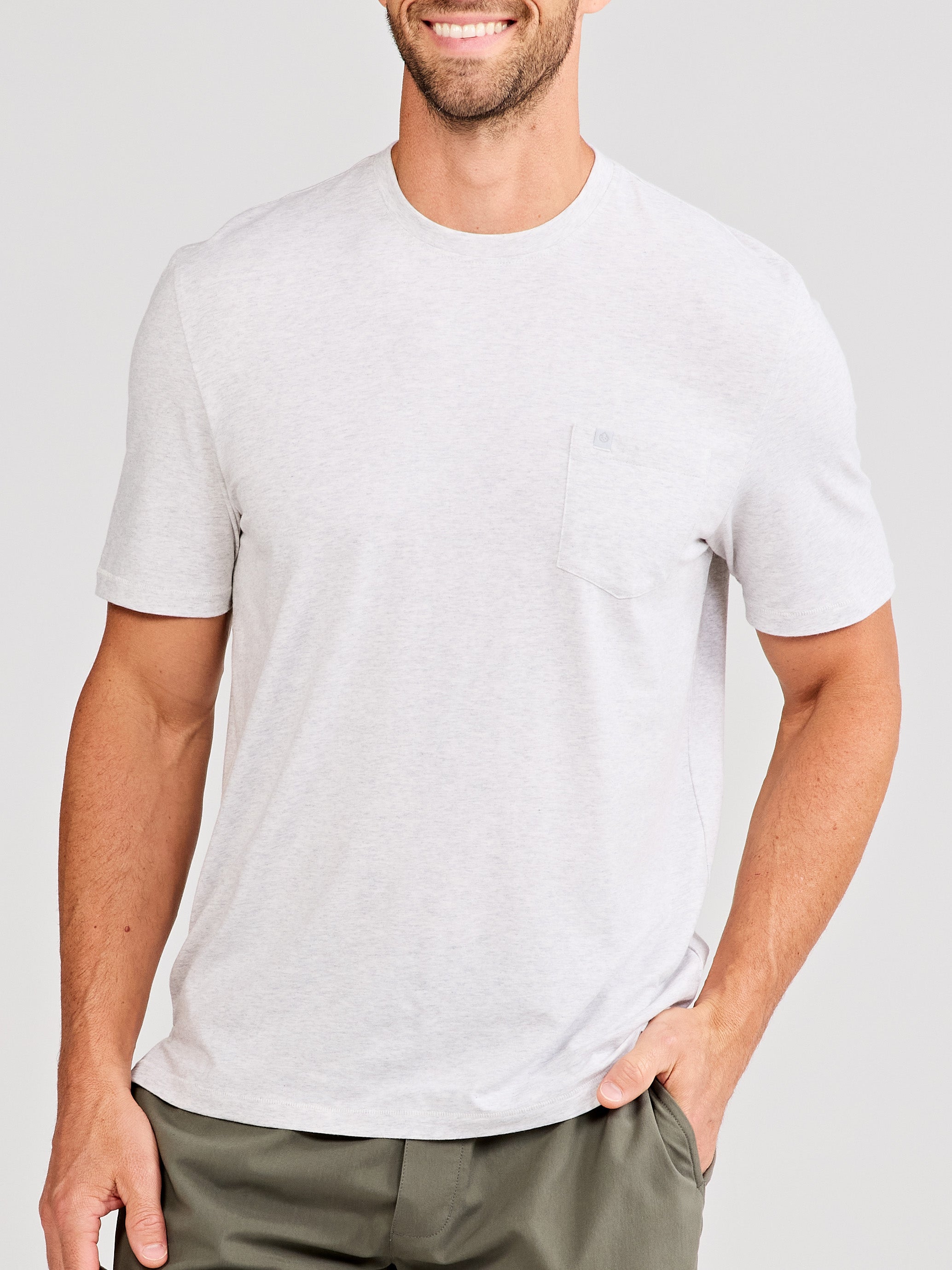 tasc Performance Seaside Wash Pocket T-Shirt (MarbleHeather)