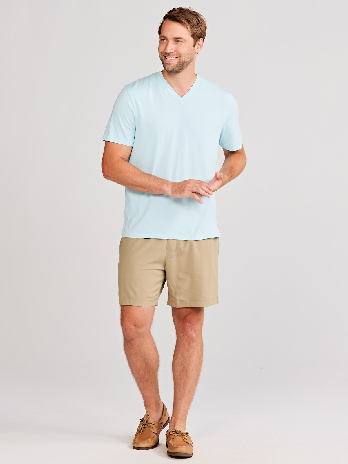 Seaside Wash Pigment Dyed V-Neck T-Shirt - tasc Performance (Coast)