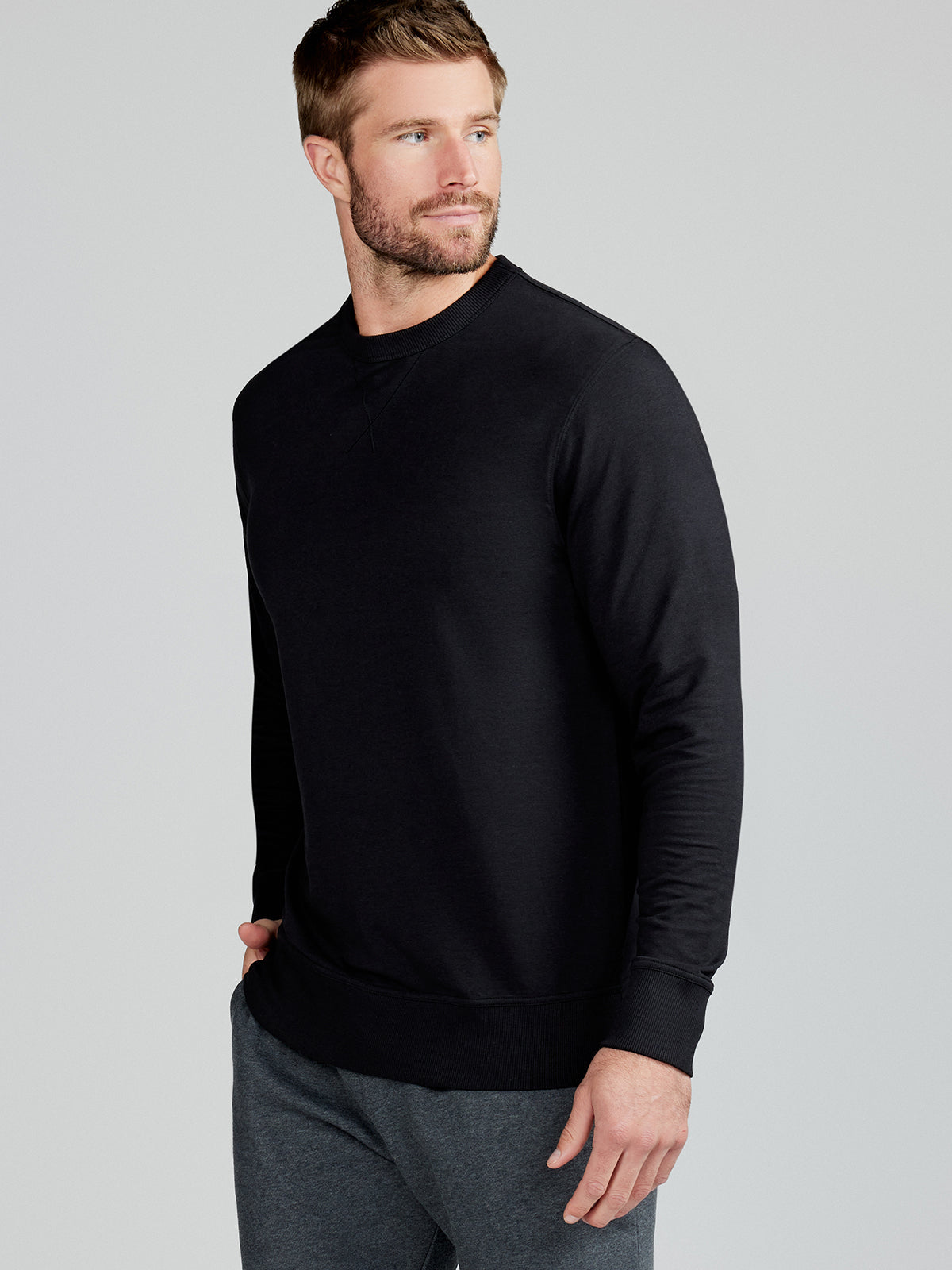 Black french hot sale terry sweatshirt