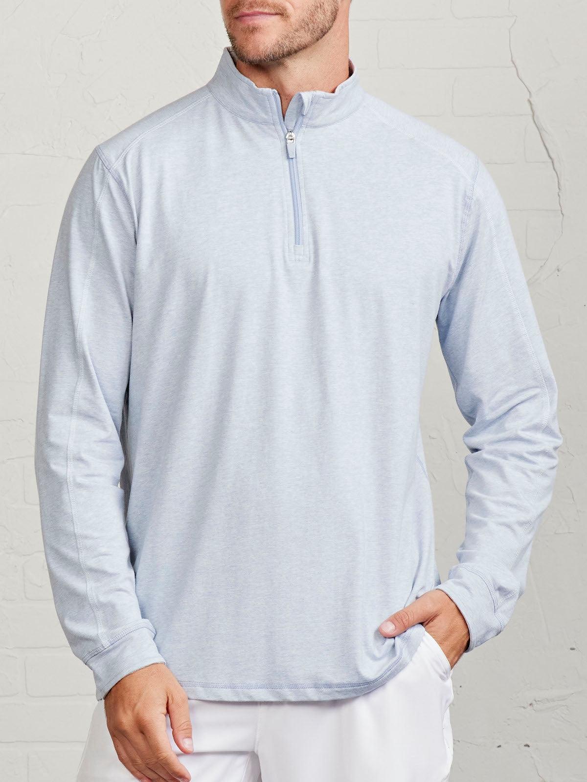 Carrollton Lightweight Quarter Zip tasc Performance (CloudHeather/MarbleHeather)