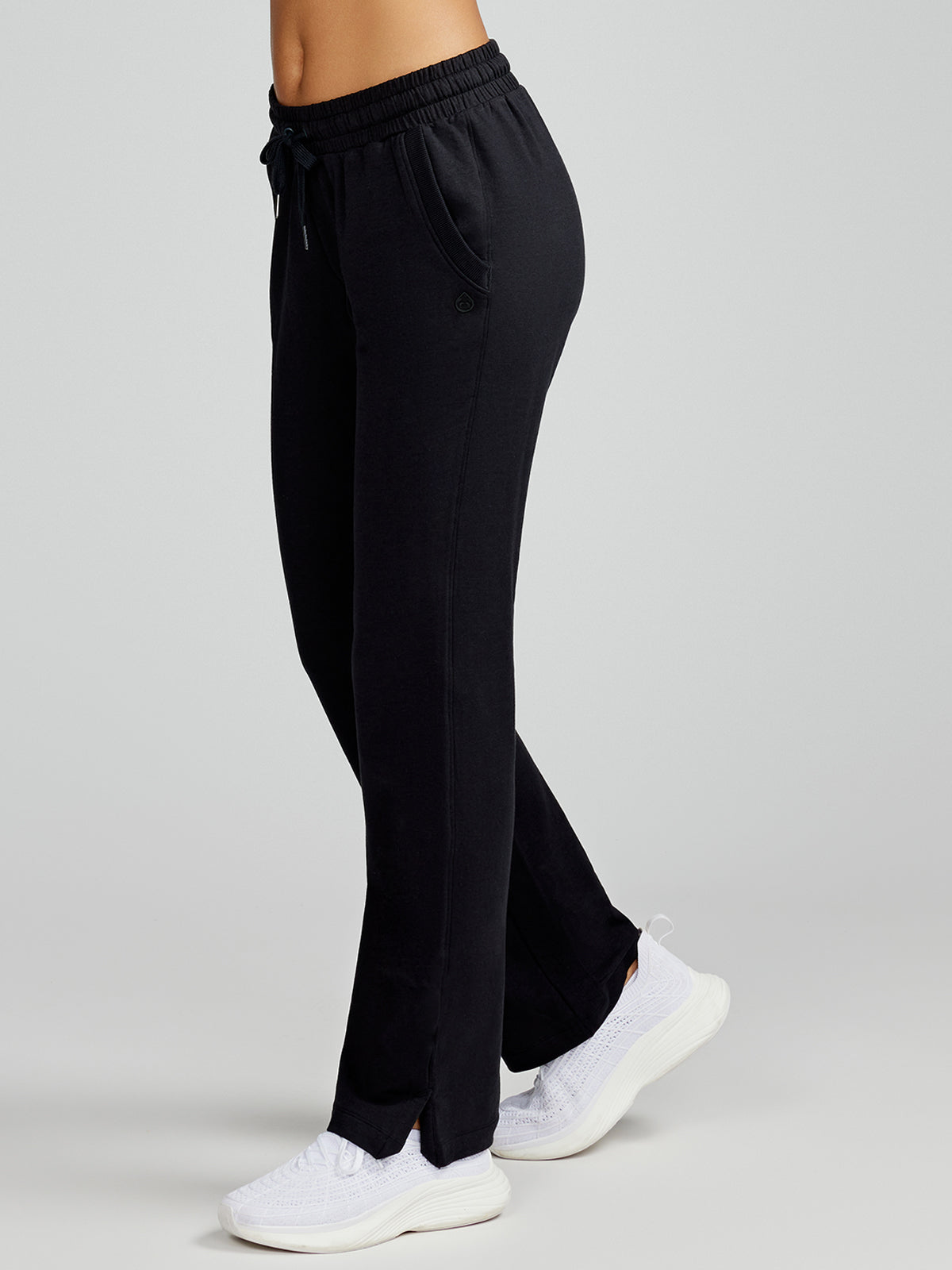 MTA Sport Black Elastic Waist Ankle Zip Activewear Pants Women's