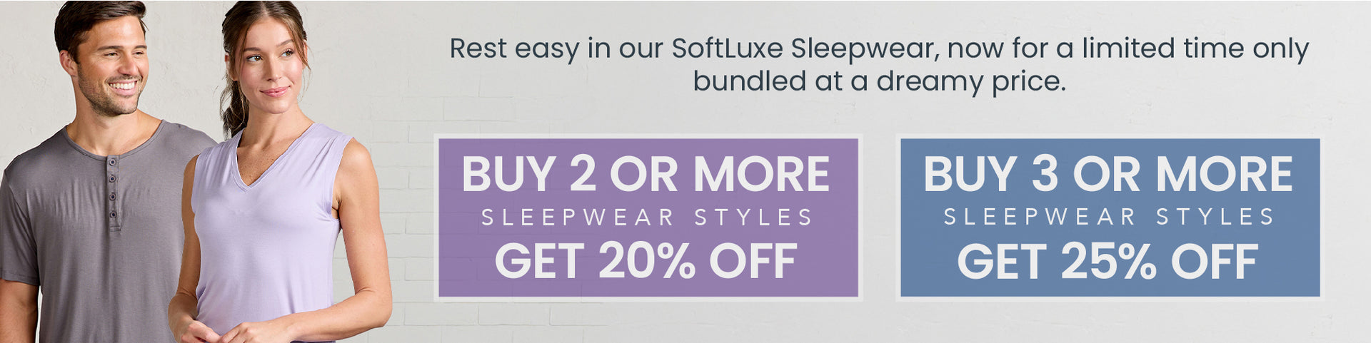 tasc Sleepwear Bundles Banner