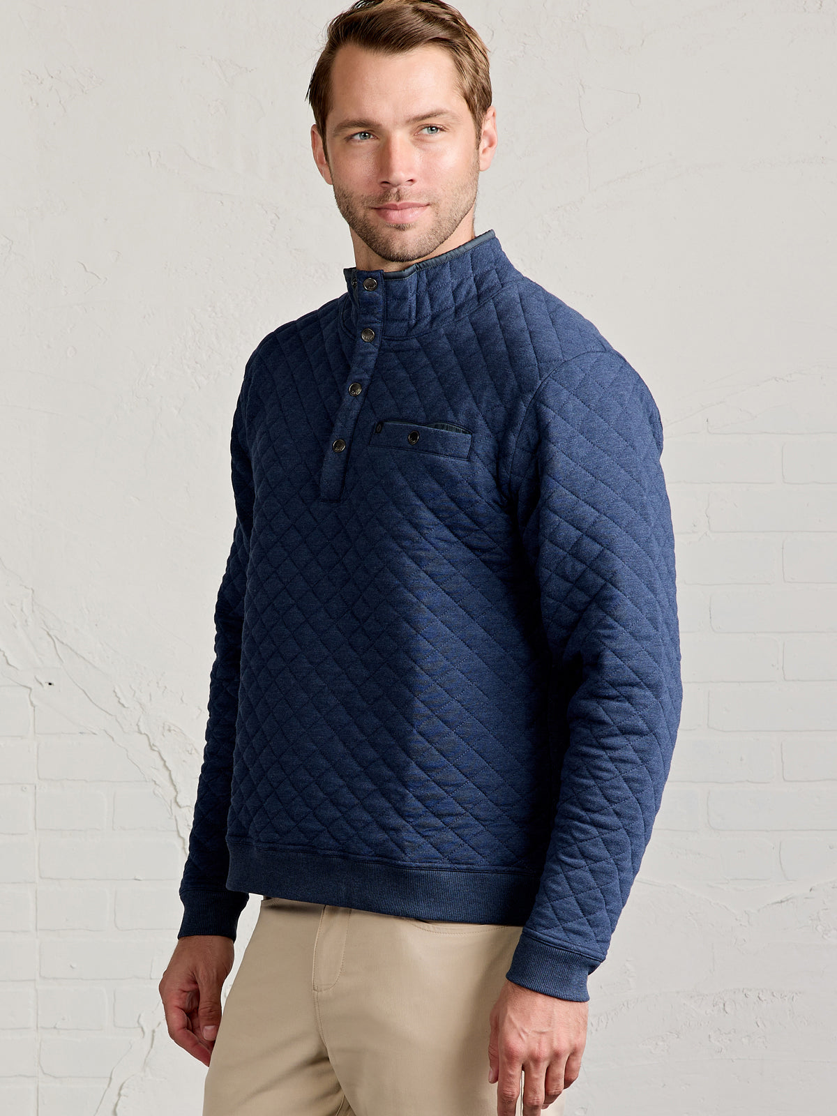 Newport Soft Quilt Pullover tasc Performance (ClassicNavyHeather)