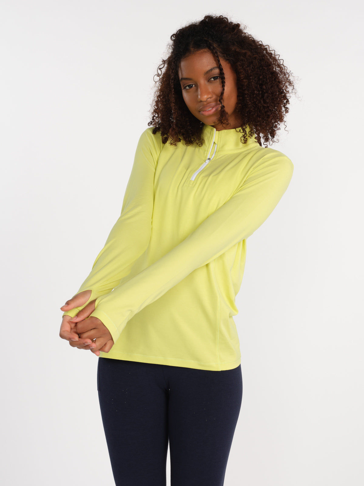 Neon yellow nike half on sale zip