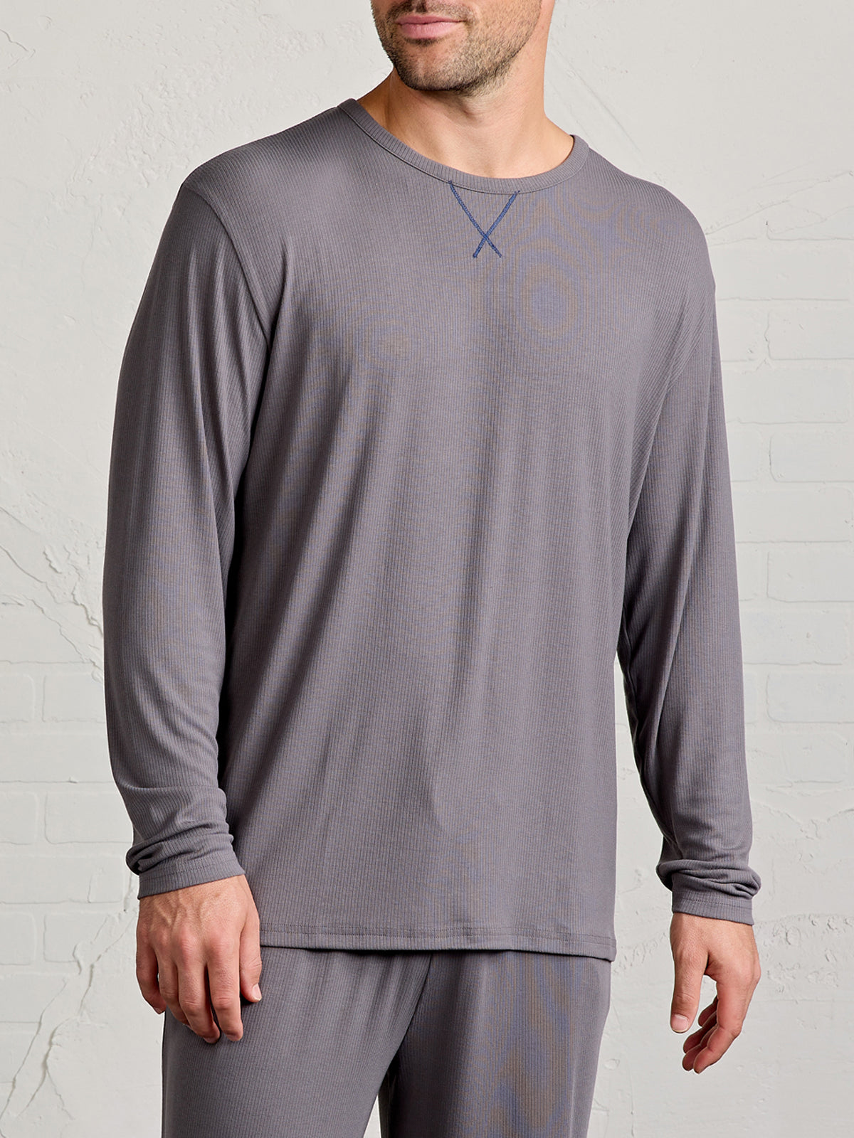 Microluxe Rib Sleep Long Sleeve tasc Performance (StoneGray)