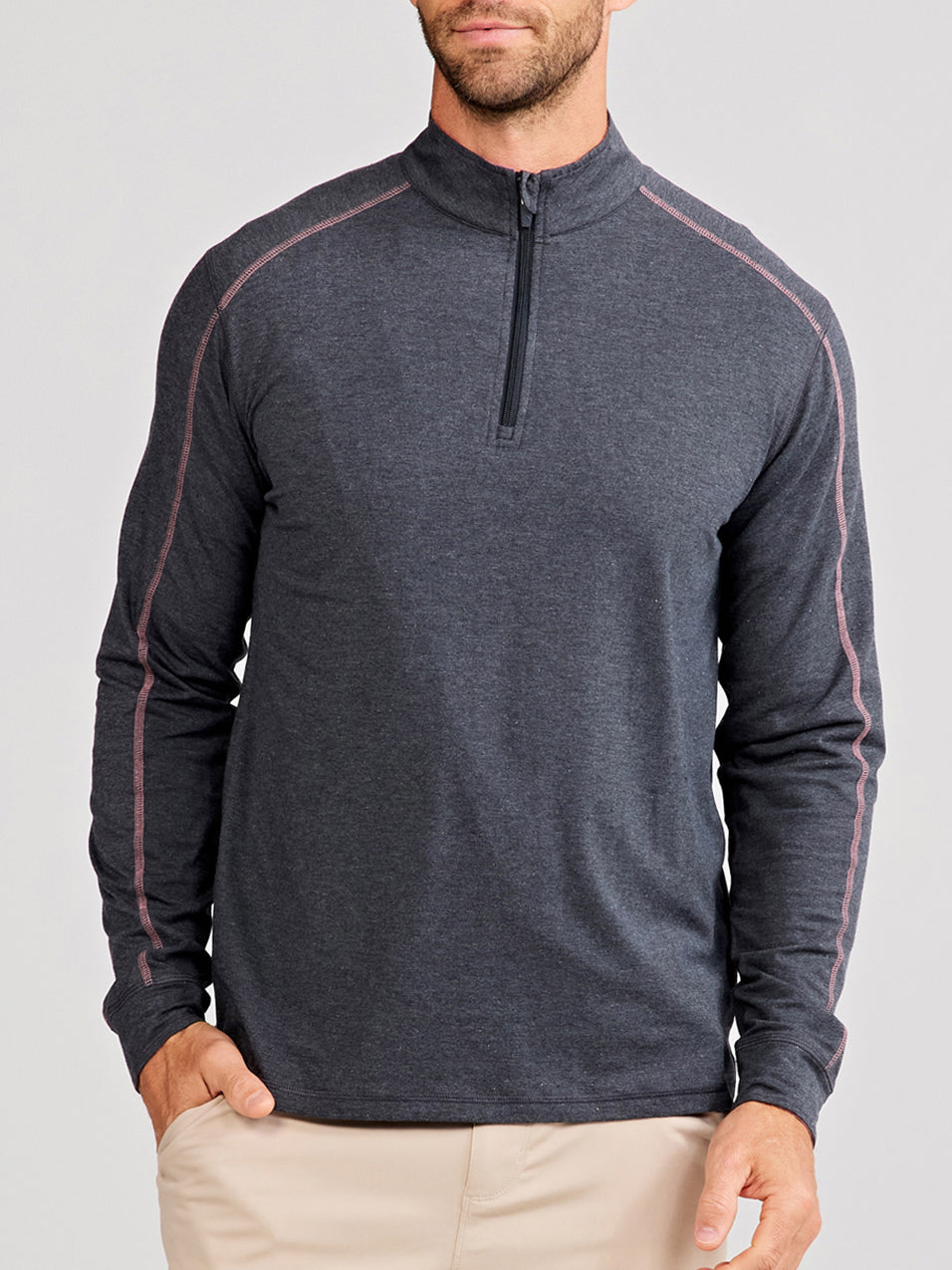 Carrollton 1/4 Zip - tasc Performance (IronHeather/AuroraHeather)