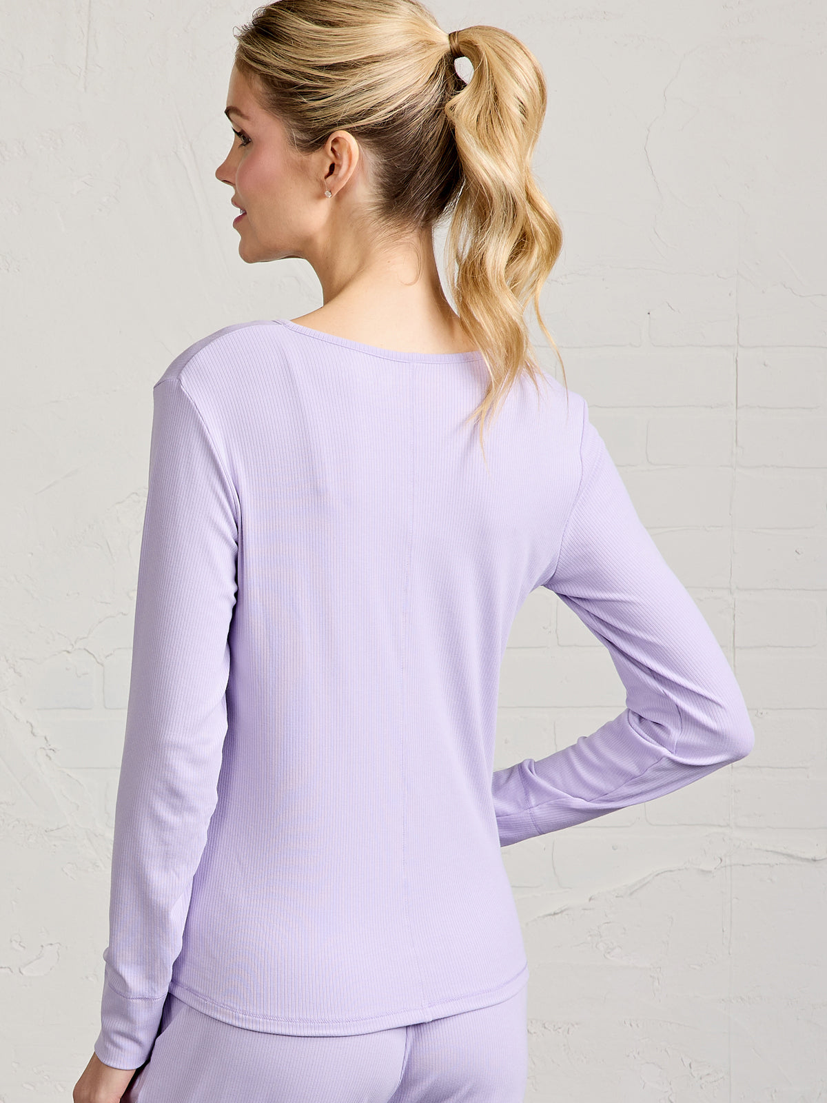 tasc Performance Microluxe Henley (LavenderCrystal)