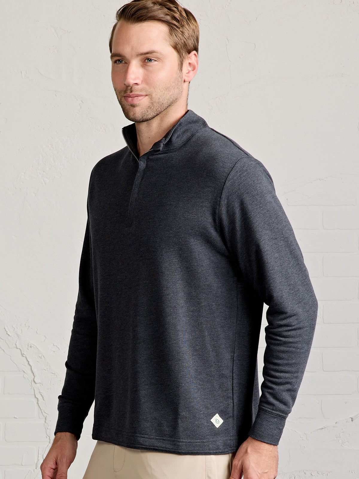 Stadium French Terry Quarter Zip - tasc Performance (IronHeather)