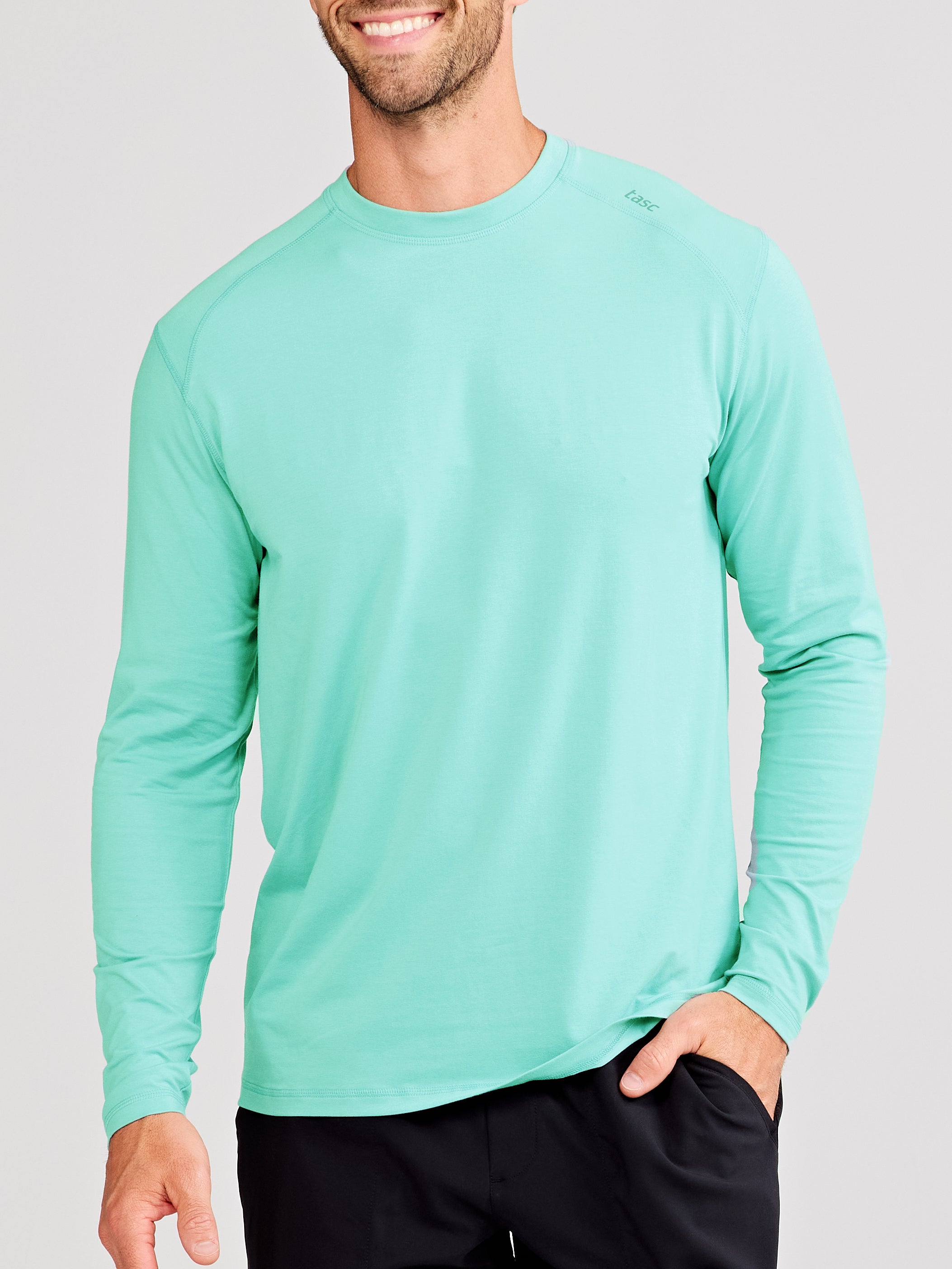 Carrollton Long Sleeve Fitness T-Shirt - tasc Performance (SeaGreen)