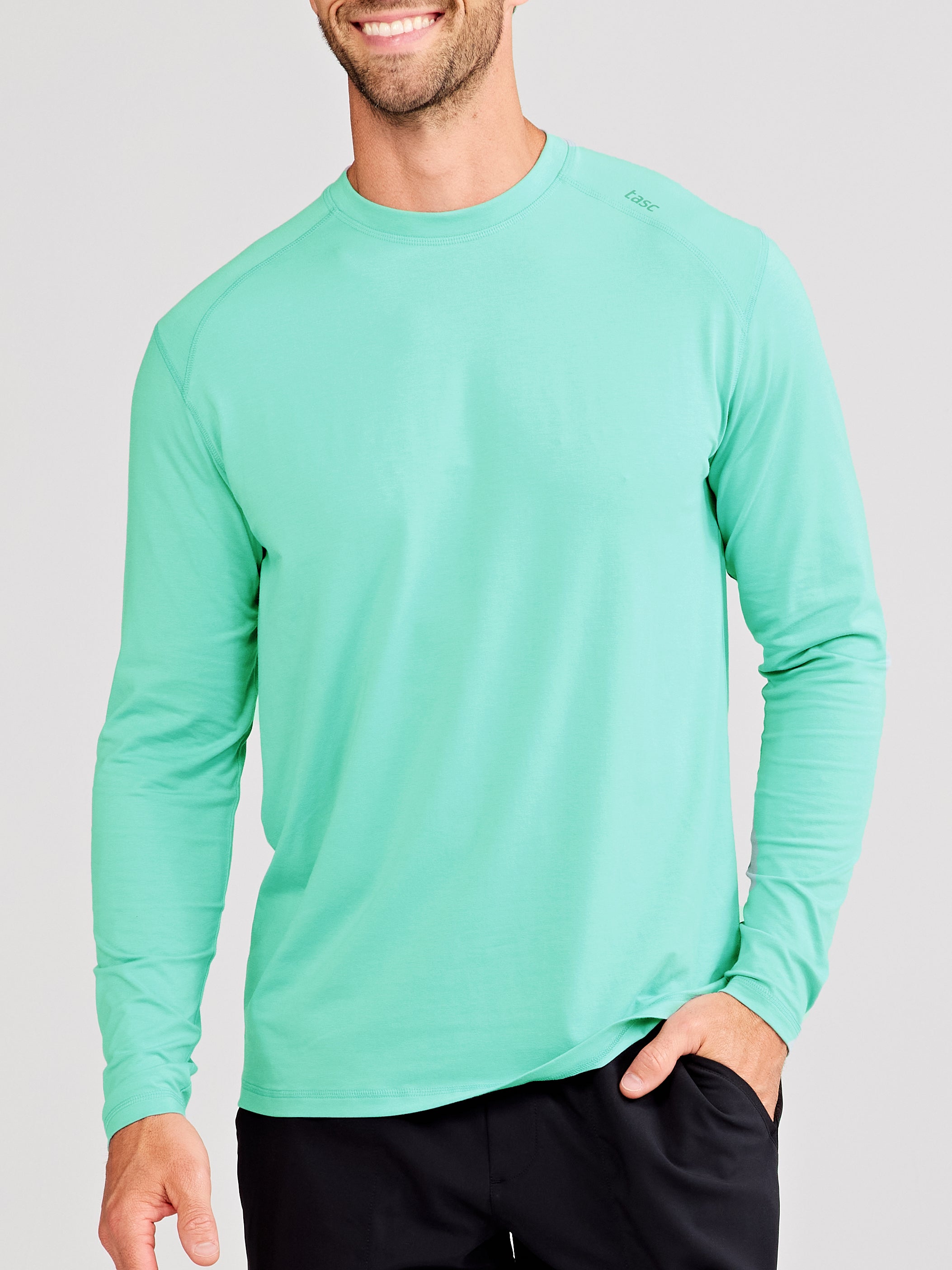 Carrollton Long Sleeve Fitness T-Shirt - tasc Performance (SeaGreen)