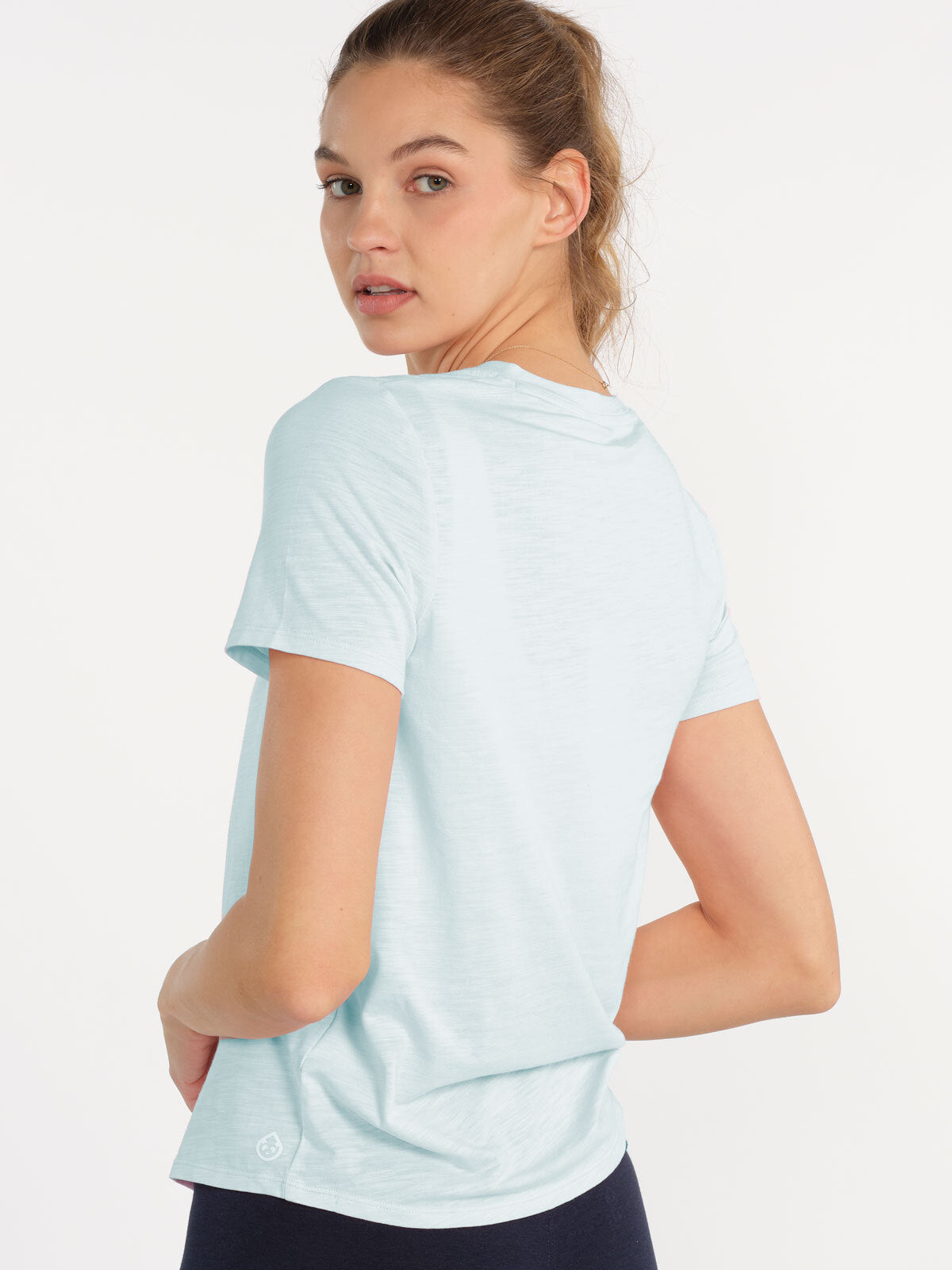 Women's T-Shirt Tight Fit High-Neck Organic Cotton