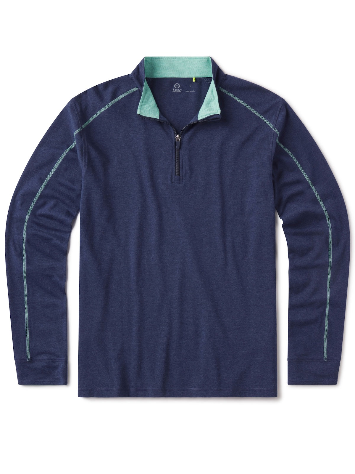 Carrollton Lightweight Quarter Zip - tasc Performance (ClassicNavyHeather/SeaGreenHeather)