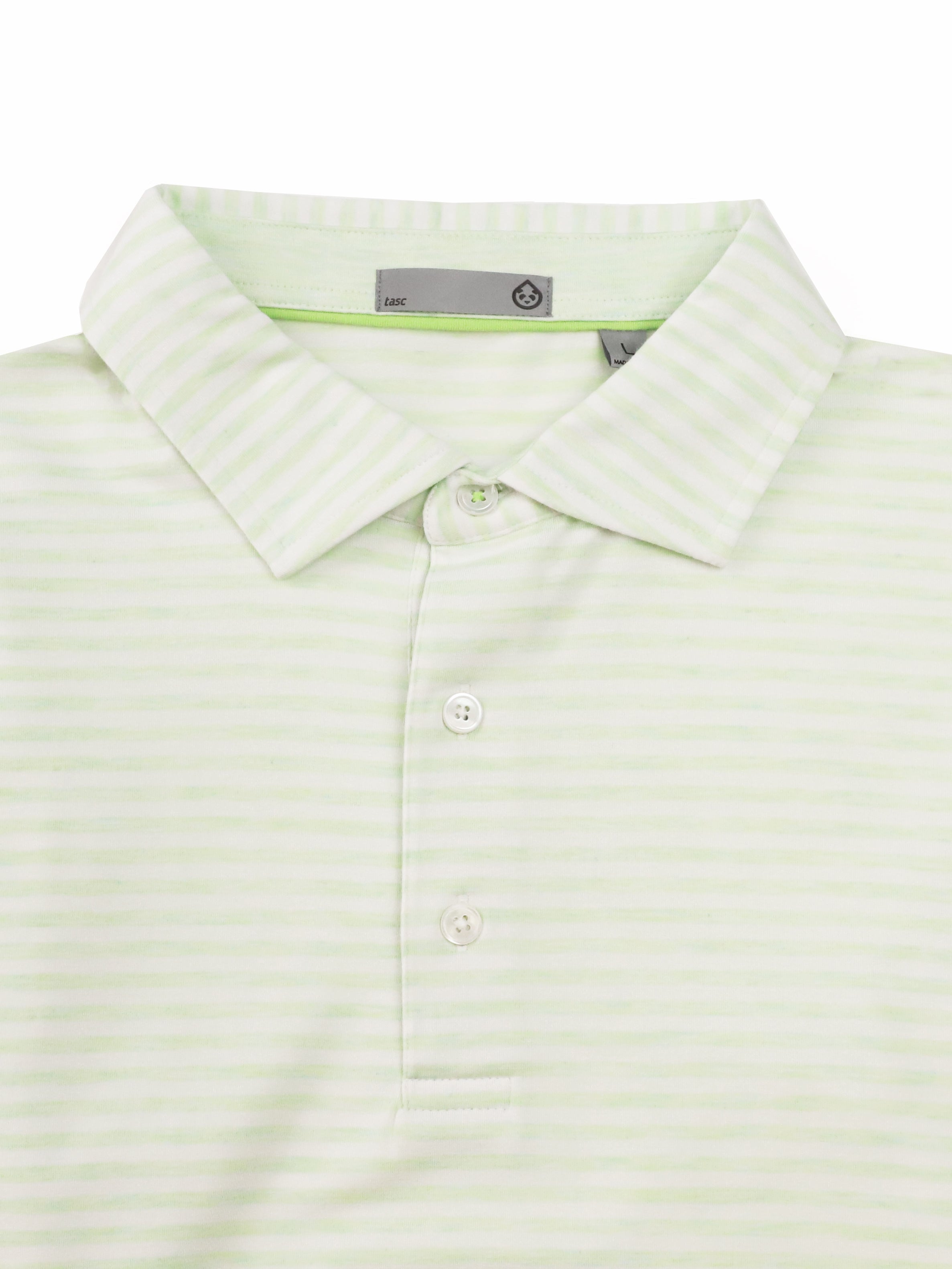 Cloud Polo - Air Stripe - tasc Performance (AloeHeather/White)