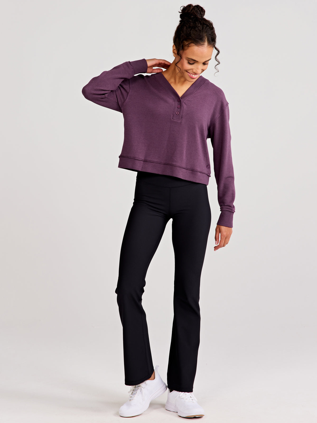 Varsity Henley Sweatshirt - tasc Performance (CometPurple)