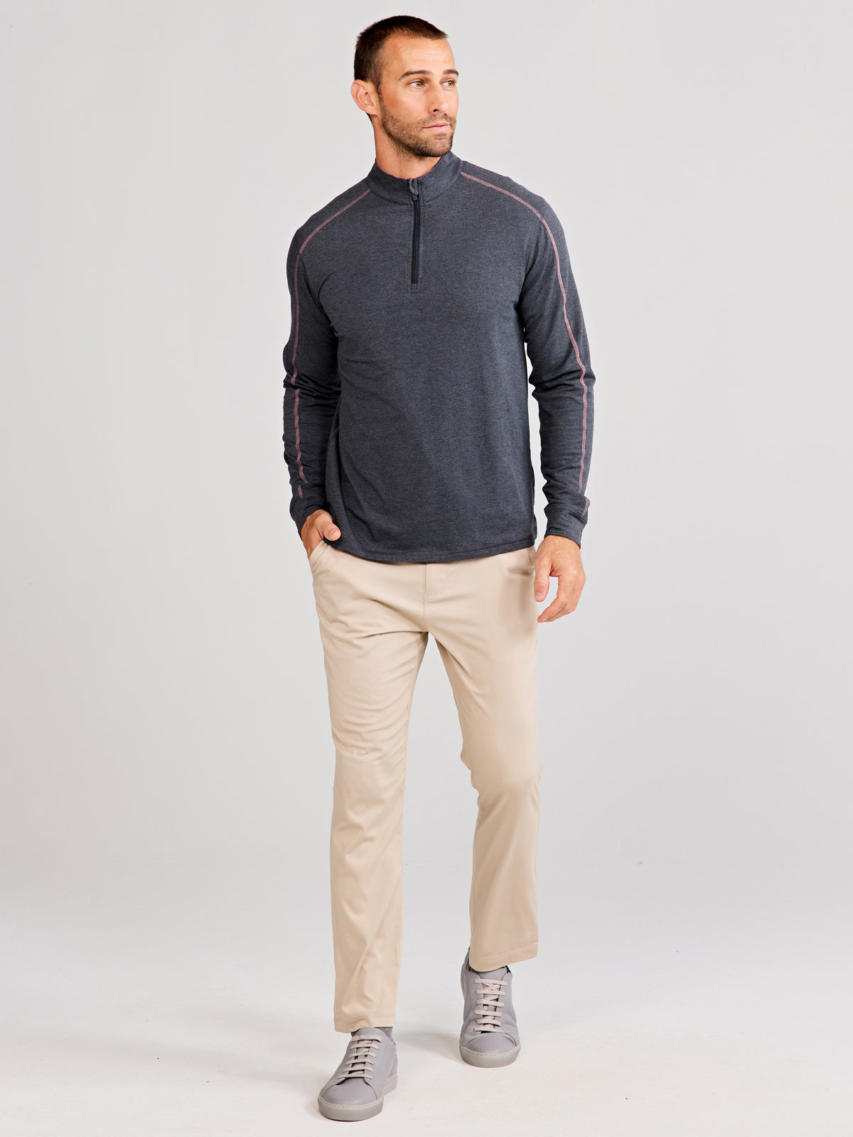 Carrollton 1/4 Zip - tasc Performance (IronHeather/AuroraHeather)