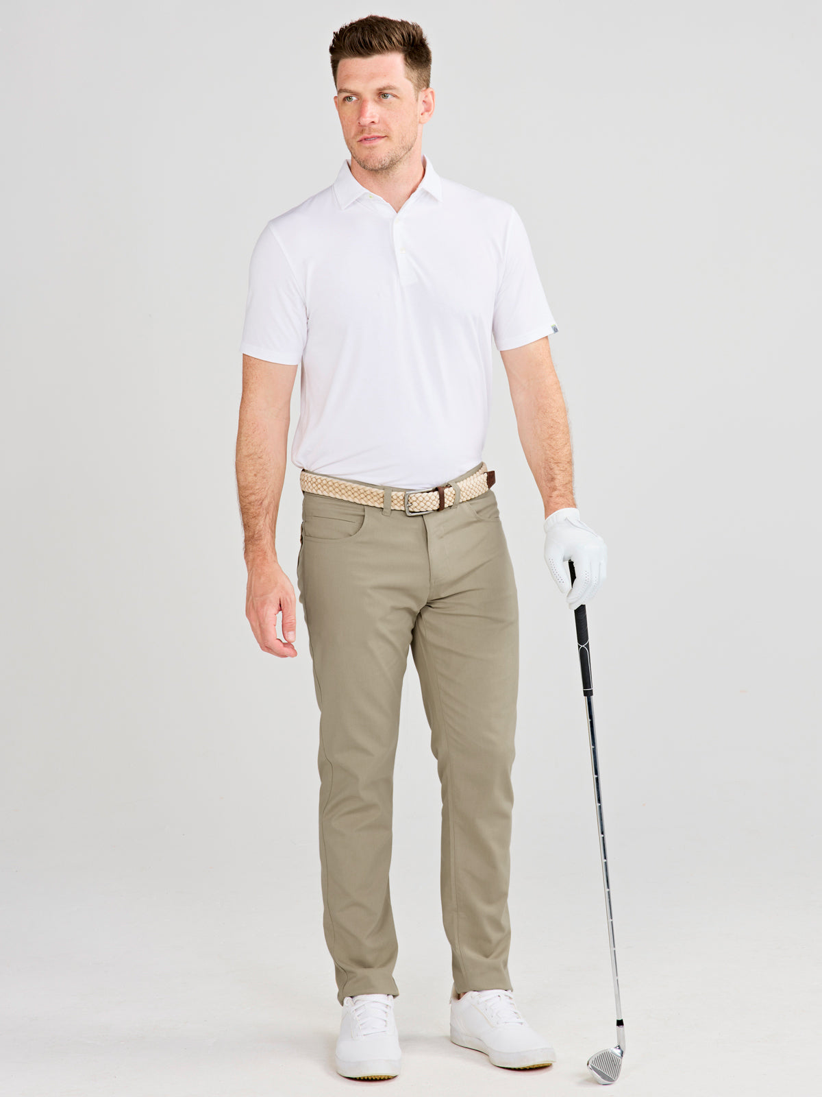 Motion Pant Straight Fit - Mid-Khaki tasc Performance (Mid-Khaki)