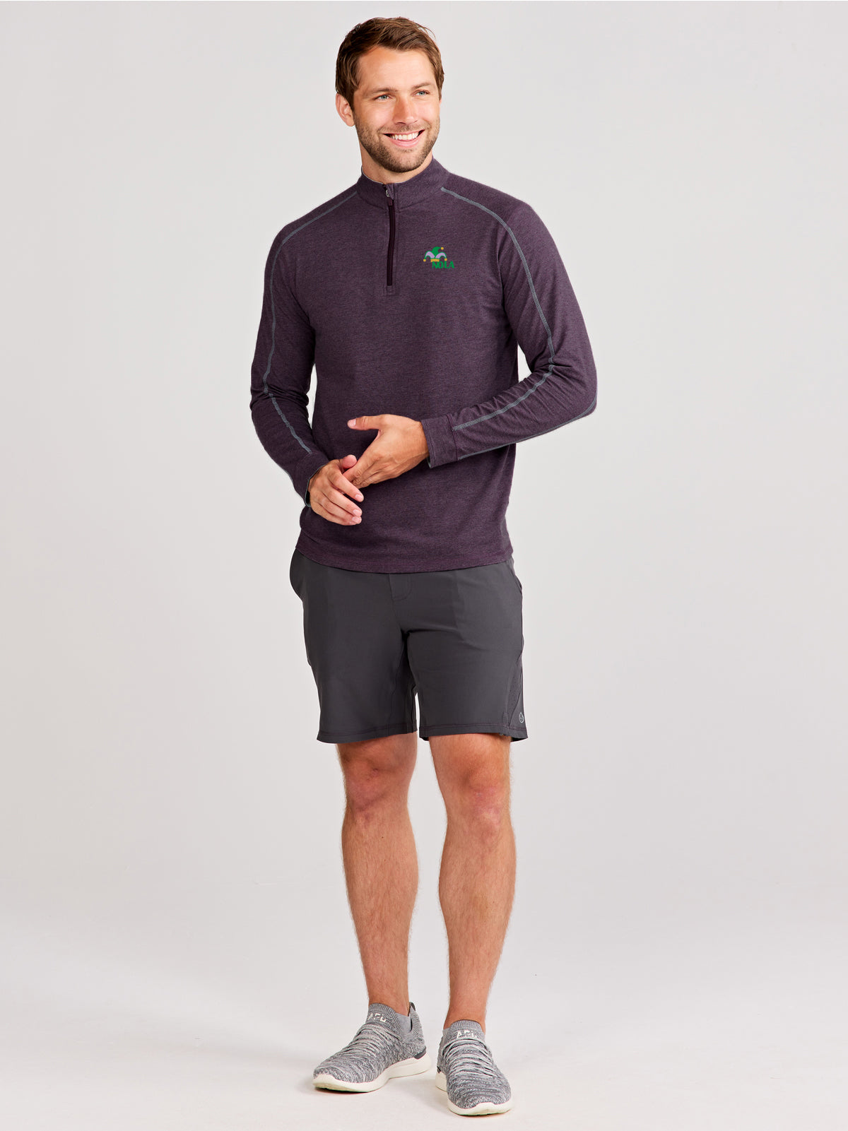 Carrollton Lightweight Quarter Zip - Mardi Gras 2025 - tasc Performance (CometPurpleHeather)