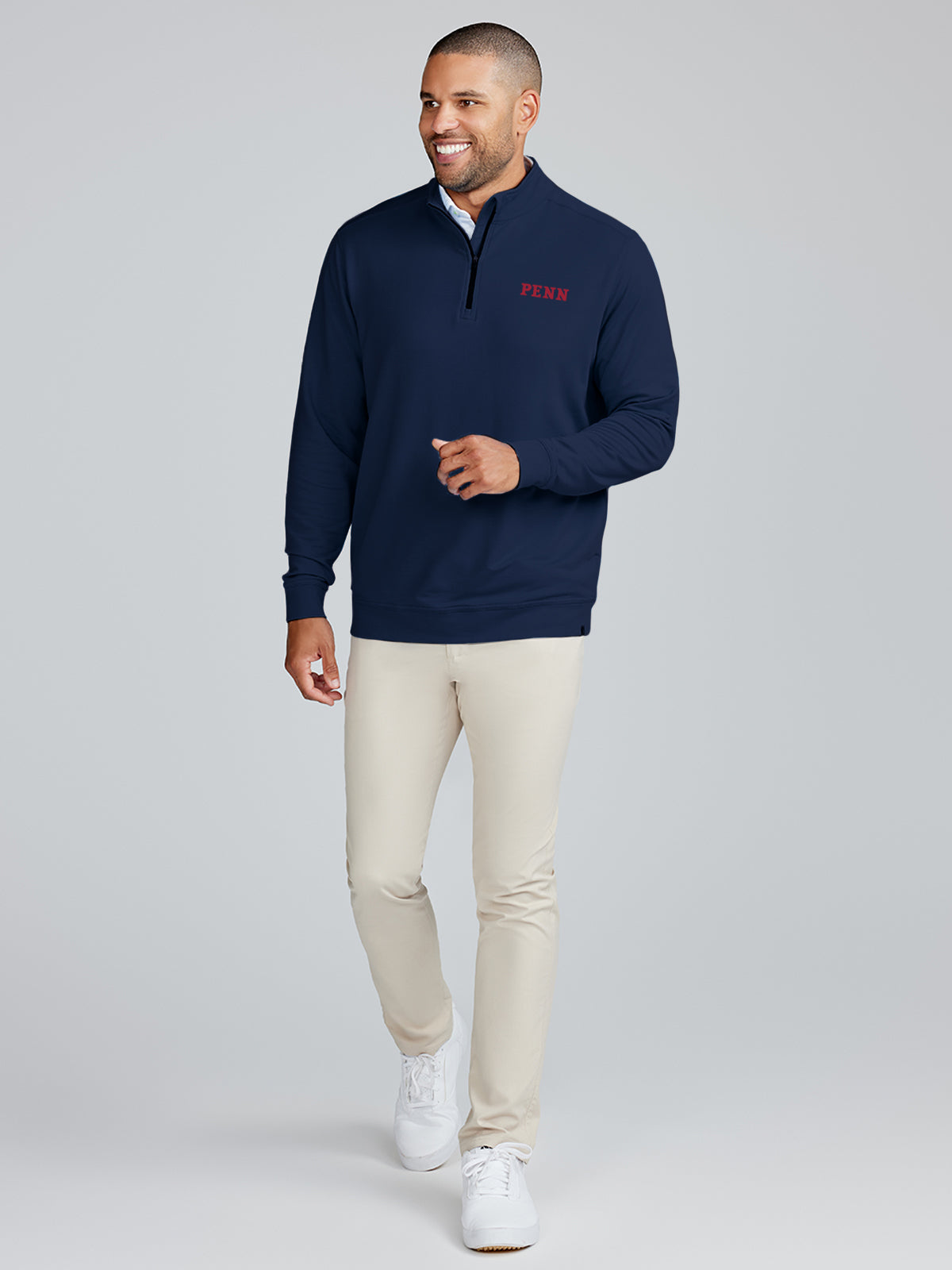 GO/LOOK!（ゴルック） / TaylorMade×Kuchibue Golf Gentleman ナイロンハーフジップブルゾン  ブラック【GO/LOOK!限定販売】