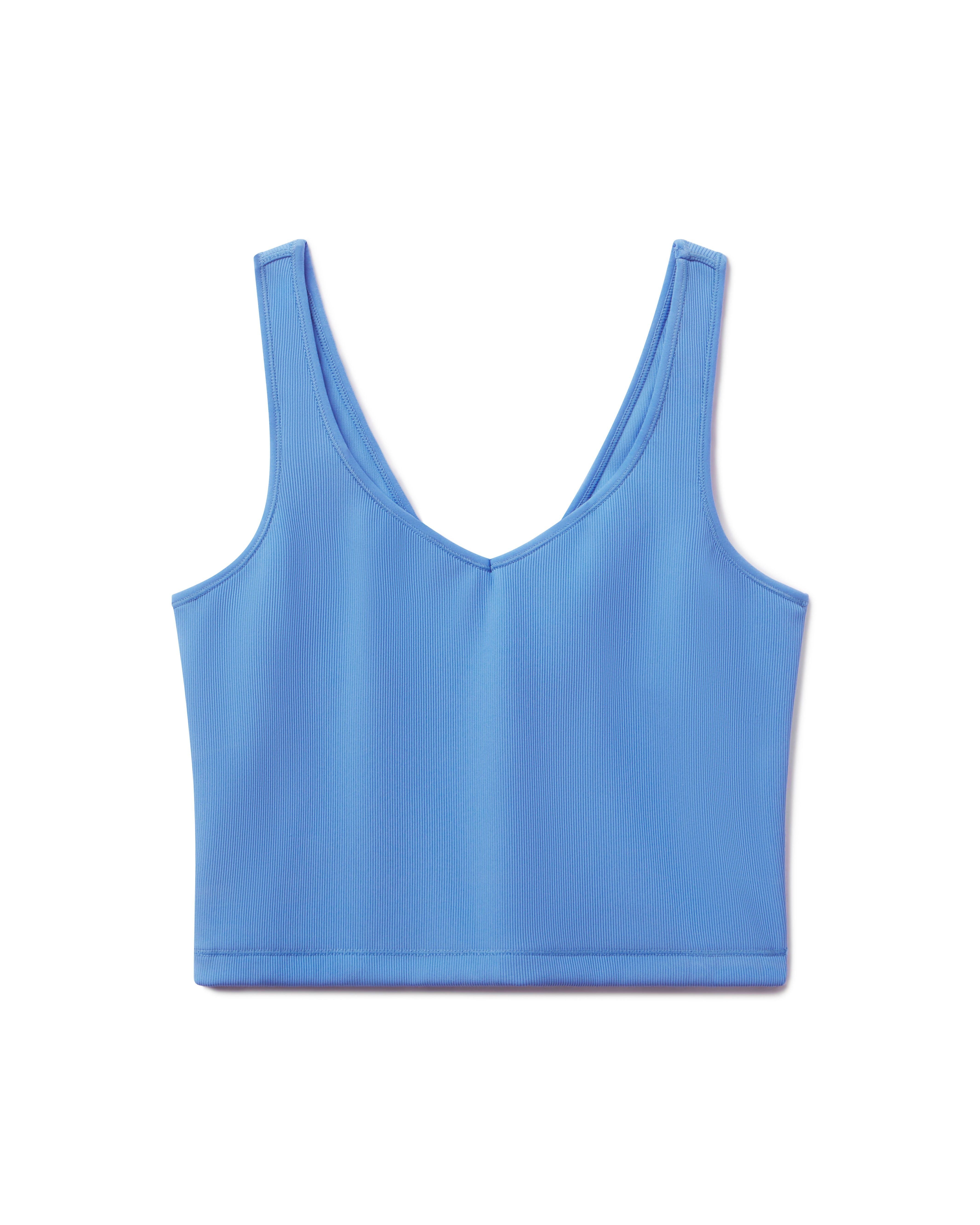 Sculptive Rib Crop Tank tasc Performance (BlueTopaz)