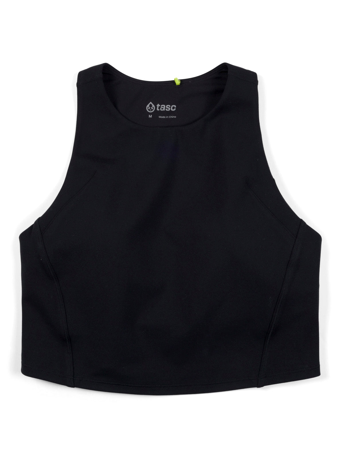 Sculptive Crop Tank with Built in Bra tasc Performance (Black)