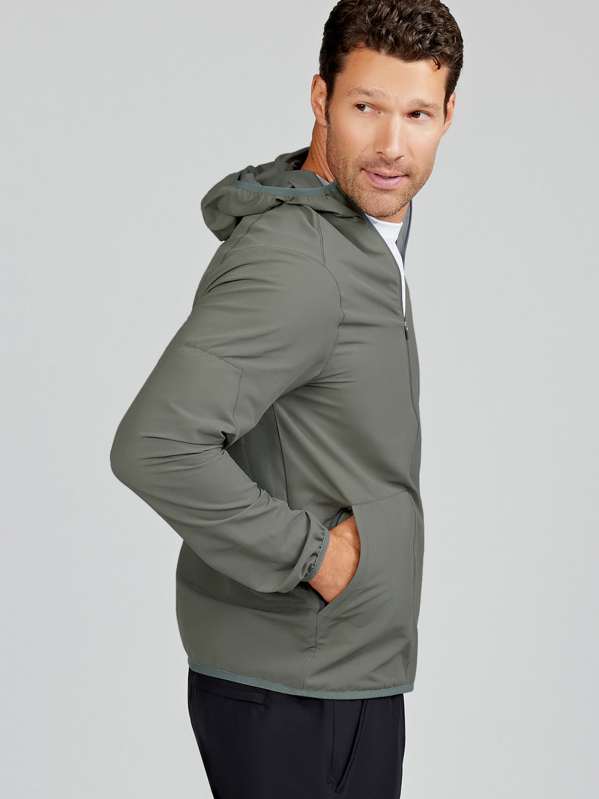 Lightweight hooded windbreaker hotsell