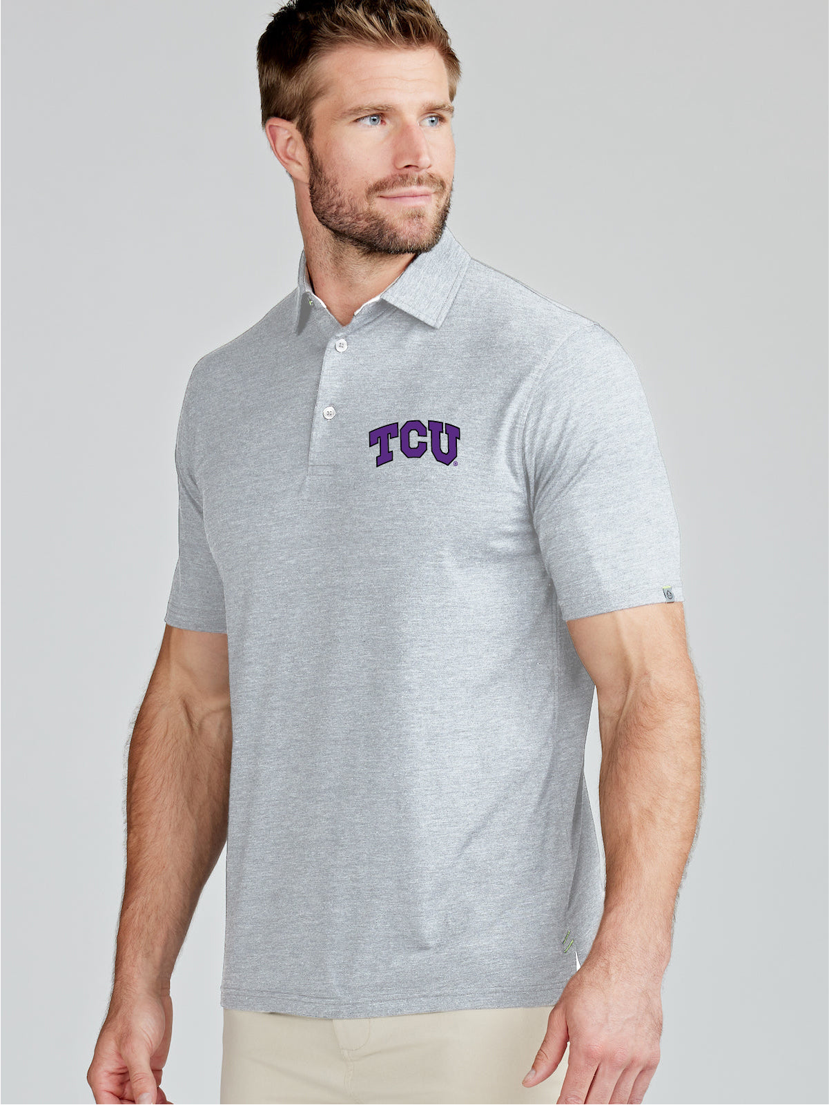 Cloud Lightweight Polo - TCU tasc Performance (LightHeatherGray)