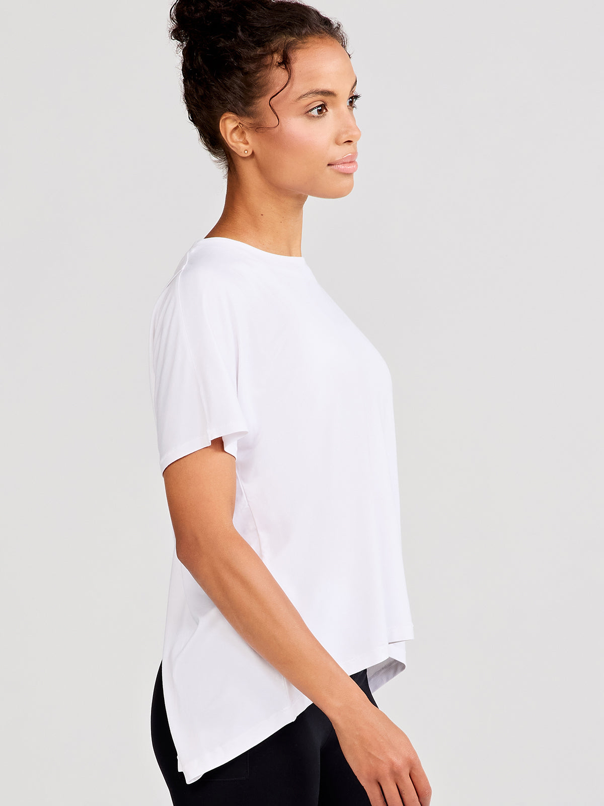 Uptown Luxe Cross Back T-Shirt - tasc Performance (White)