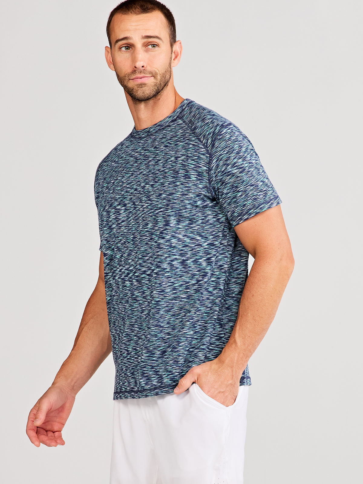 Carrollton Space Dye T tasc performance (Navy/SeaGreenSpaceDye)