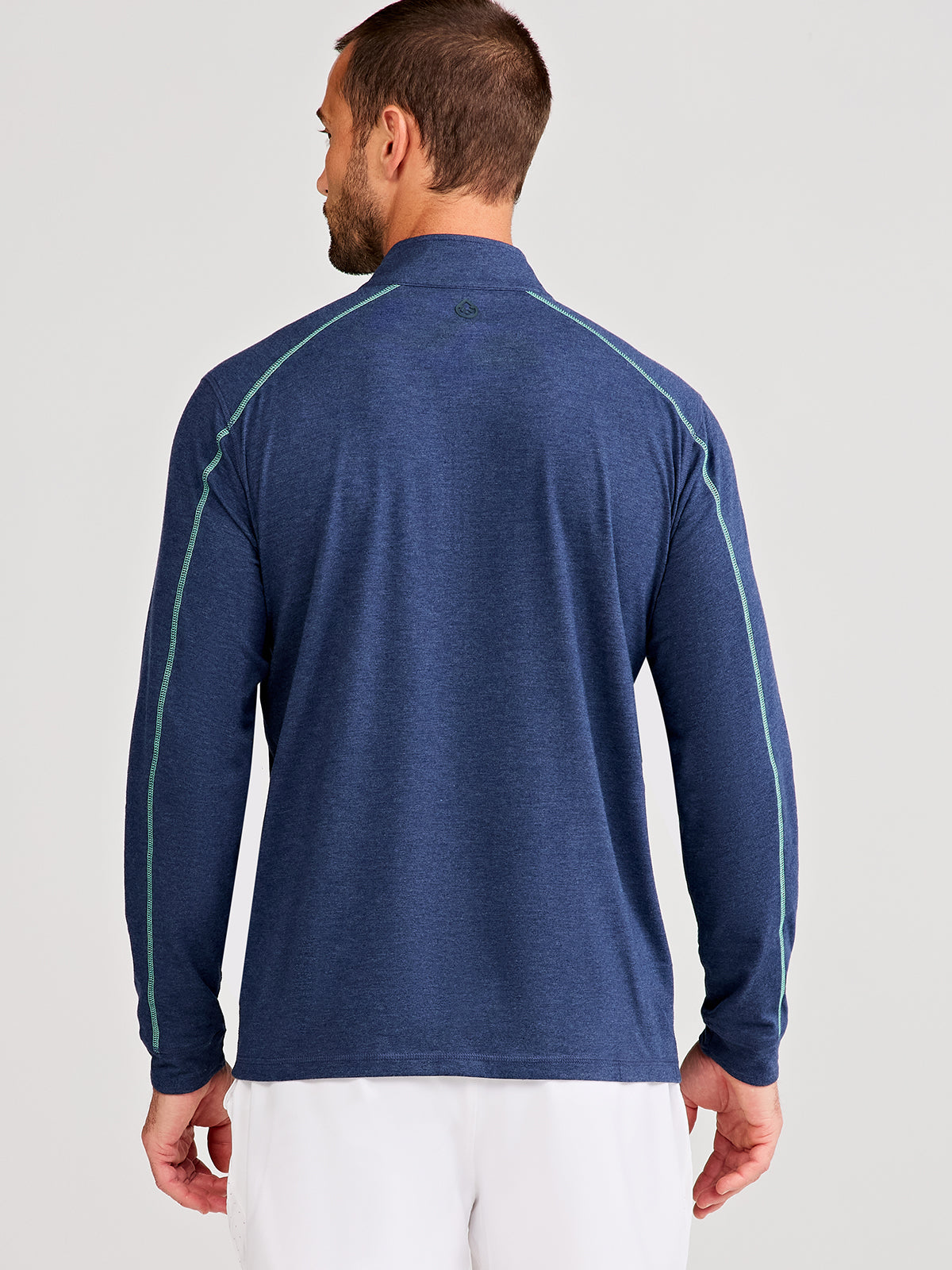 Carrollton Lightweight Quarter Zip - tasc Performance (ClassicNavyHeather/SeaGreenHeather)