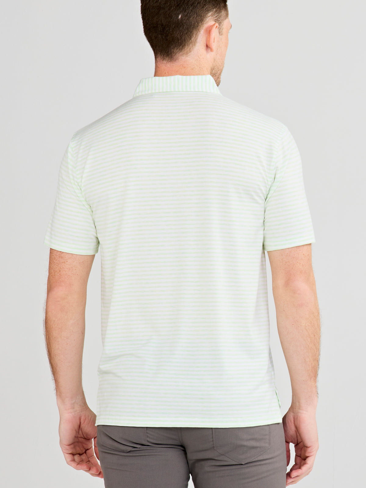 Cloud Polo - Air Stripe - tasc Performance (AloeHeather/White)