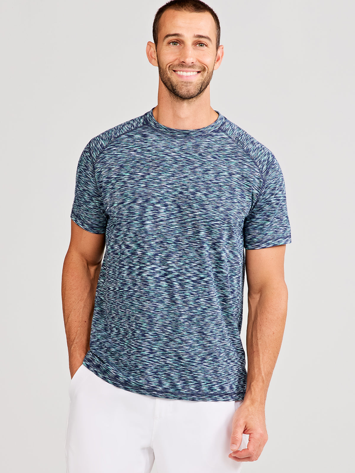 Carrollton Space Dye T tasc performance (Navy/SeaGreenSpaceDye)