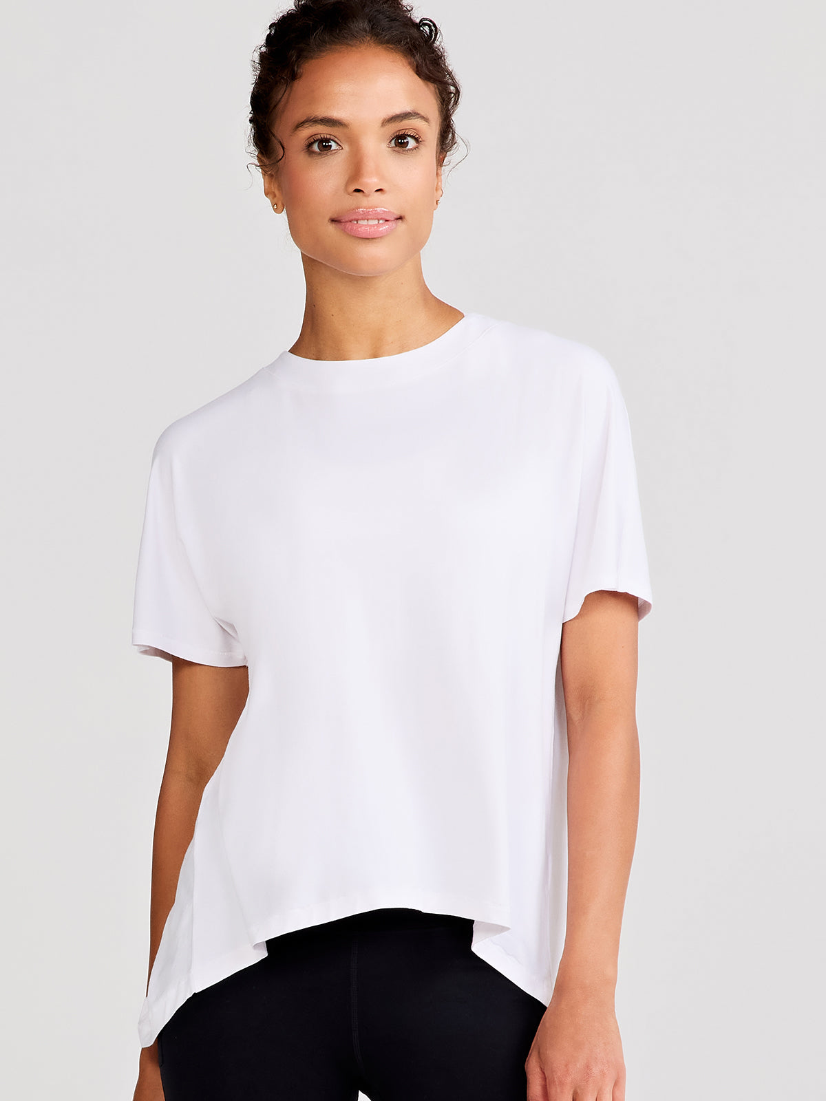 Uptown Luxe Cross Back T-Shirt - tasc Performance (White)