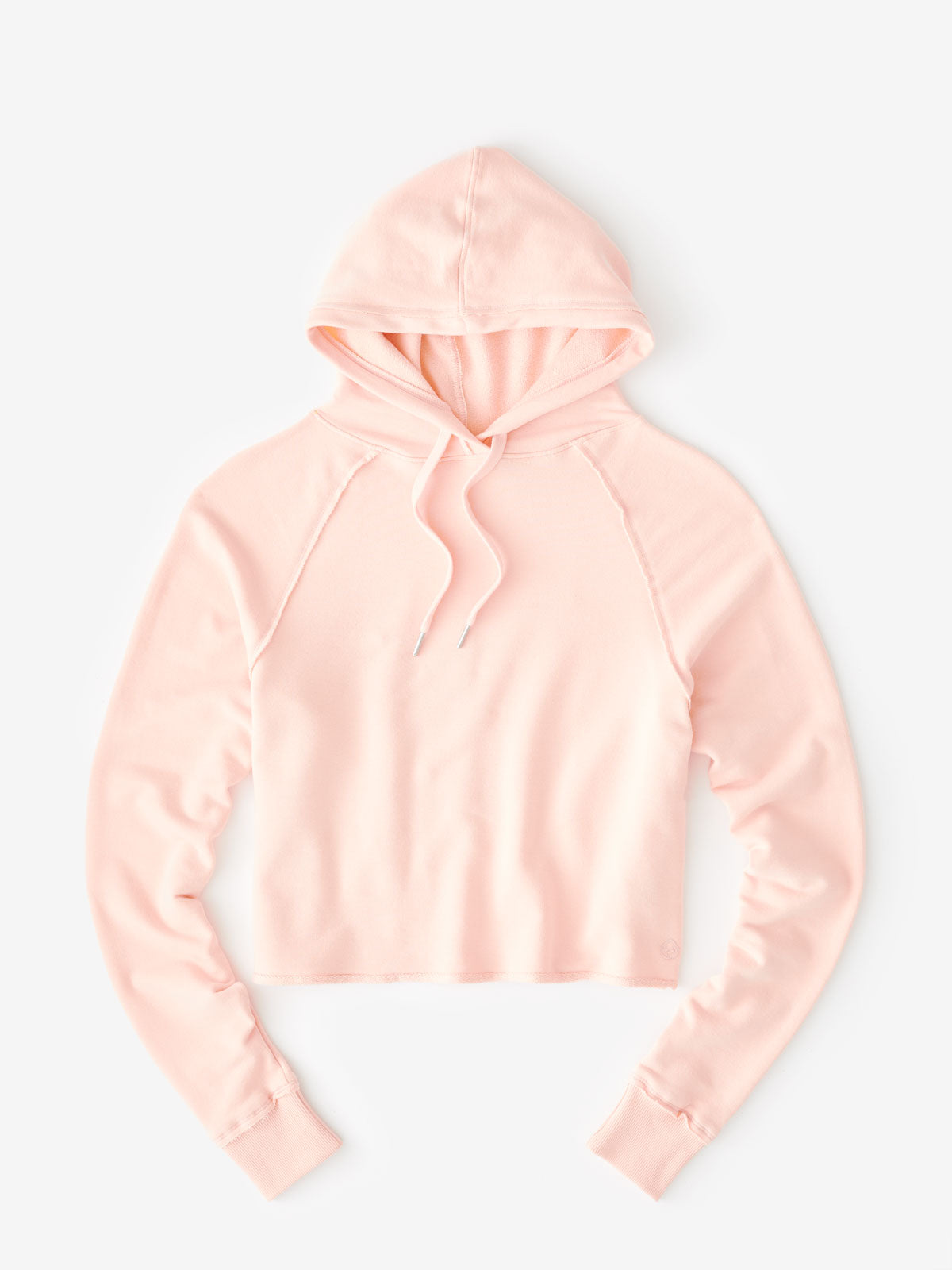 Baby pink crop online hoodie