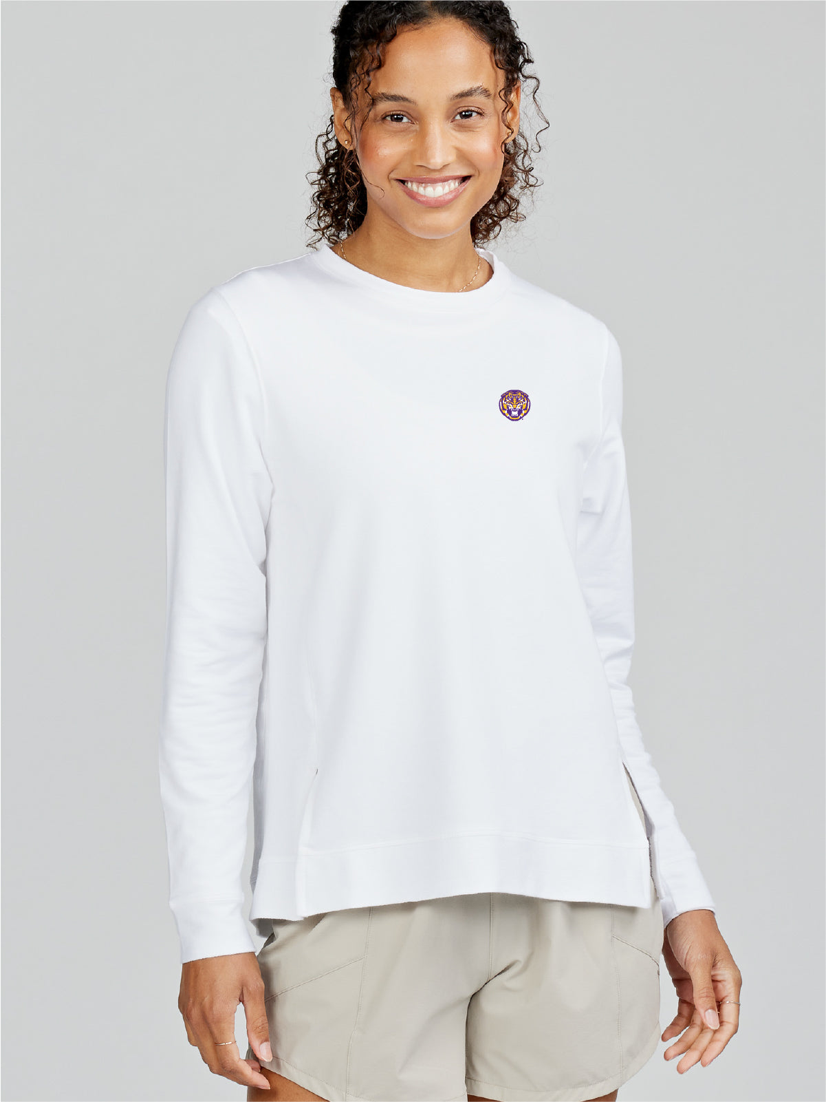 Riverwalk Sweatshirt 2.0 - LSU tasc Performance (White)