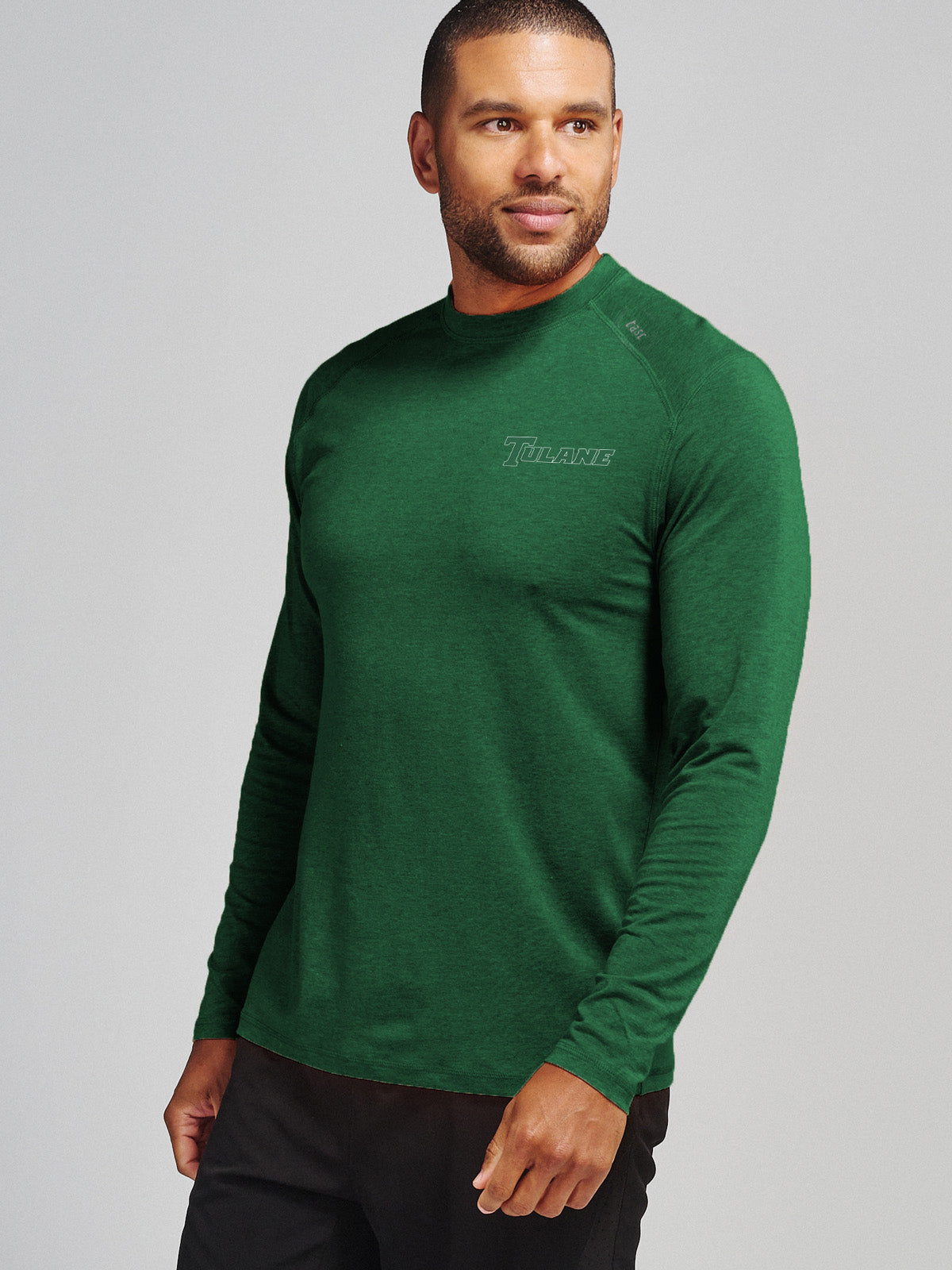 Carrollton Long Sleeve Fitness T-Shirt - Tulane - tasc Performance (ForestGreenC)