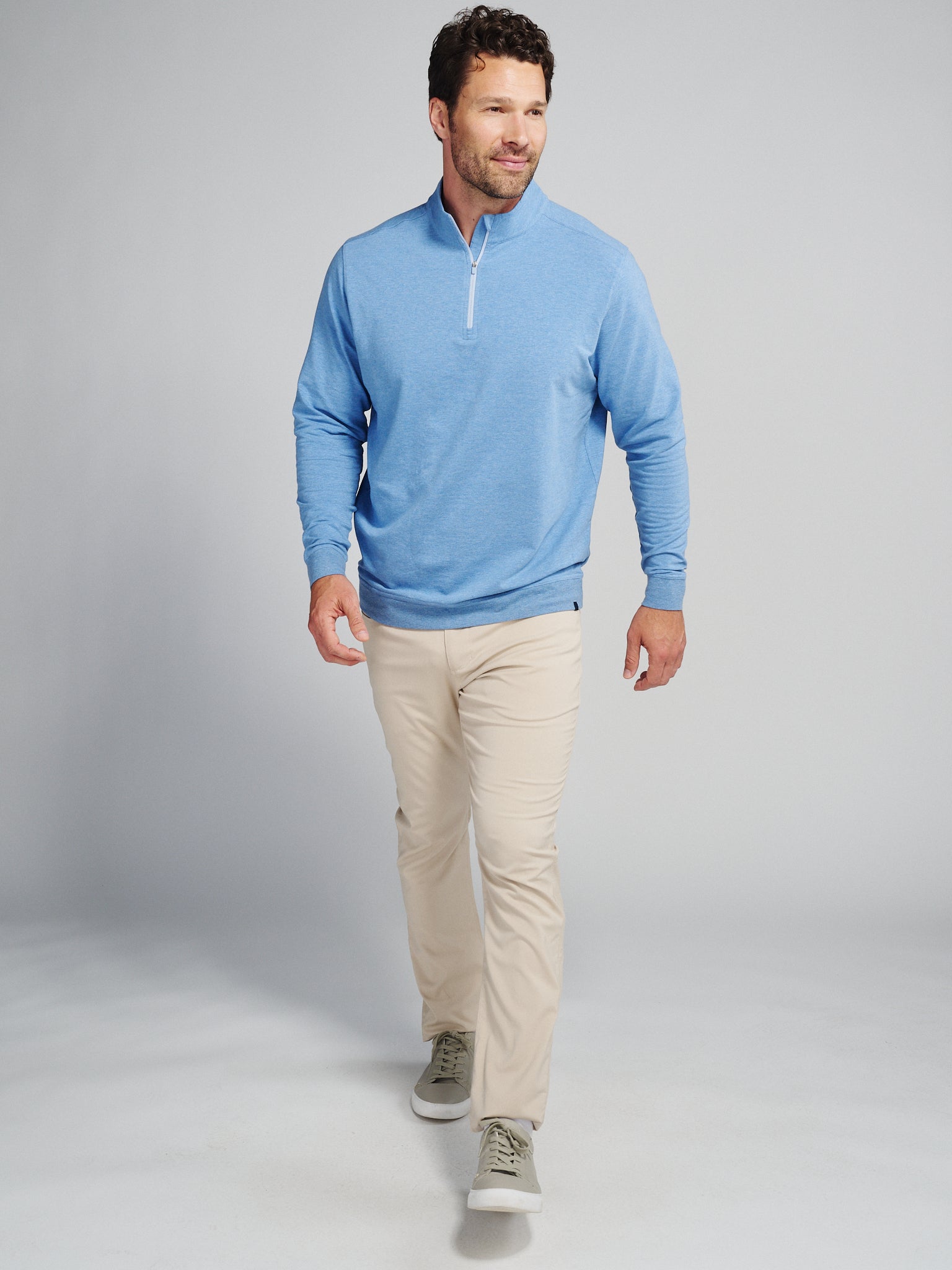 Cloud Golf Quarter Zip - tasc Performance (ChambrayHeather)