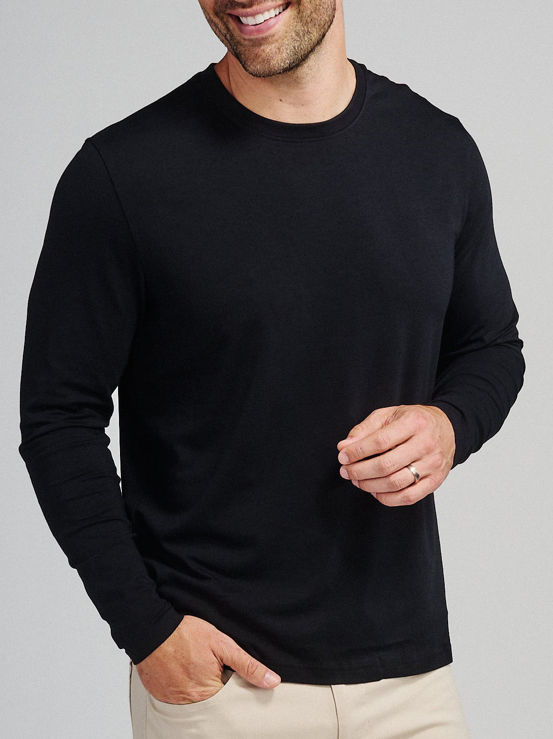 Pimaluxe Long Sleeve T-Shirt tasc Performance (Black)