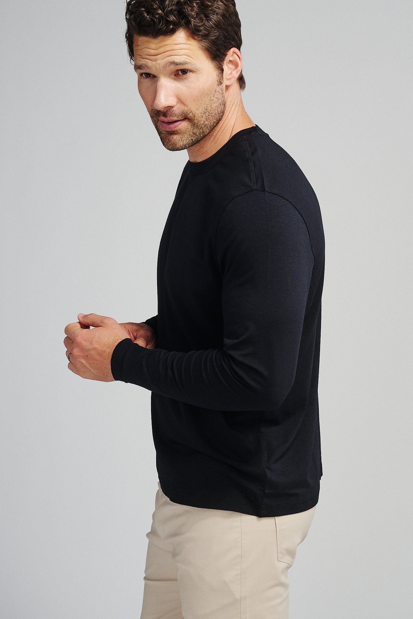 Pimaluxe Long Sleeve T-Shirt tasc Performance (Black)