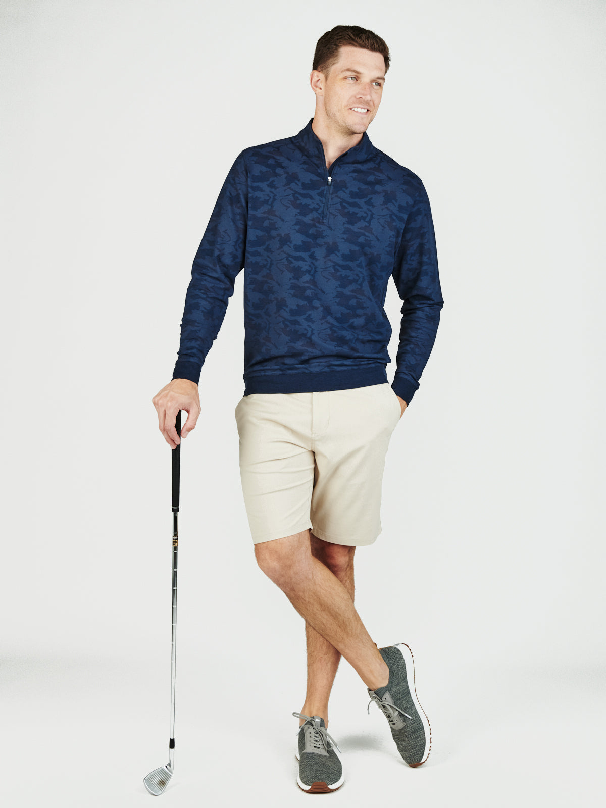 Cloud Golf Quarter Zip - tasc Performance (NavyCamo)