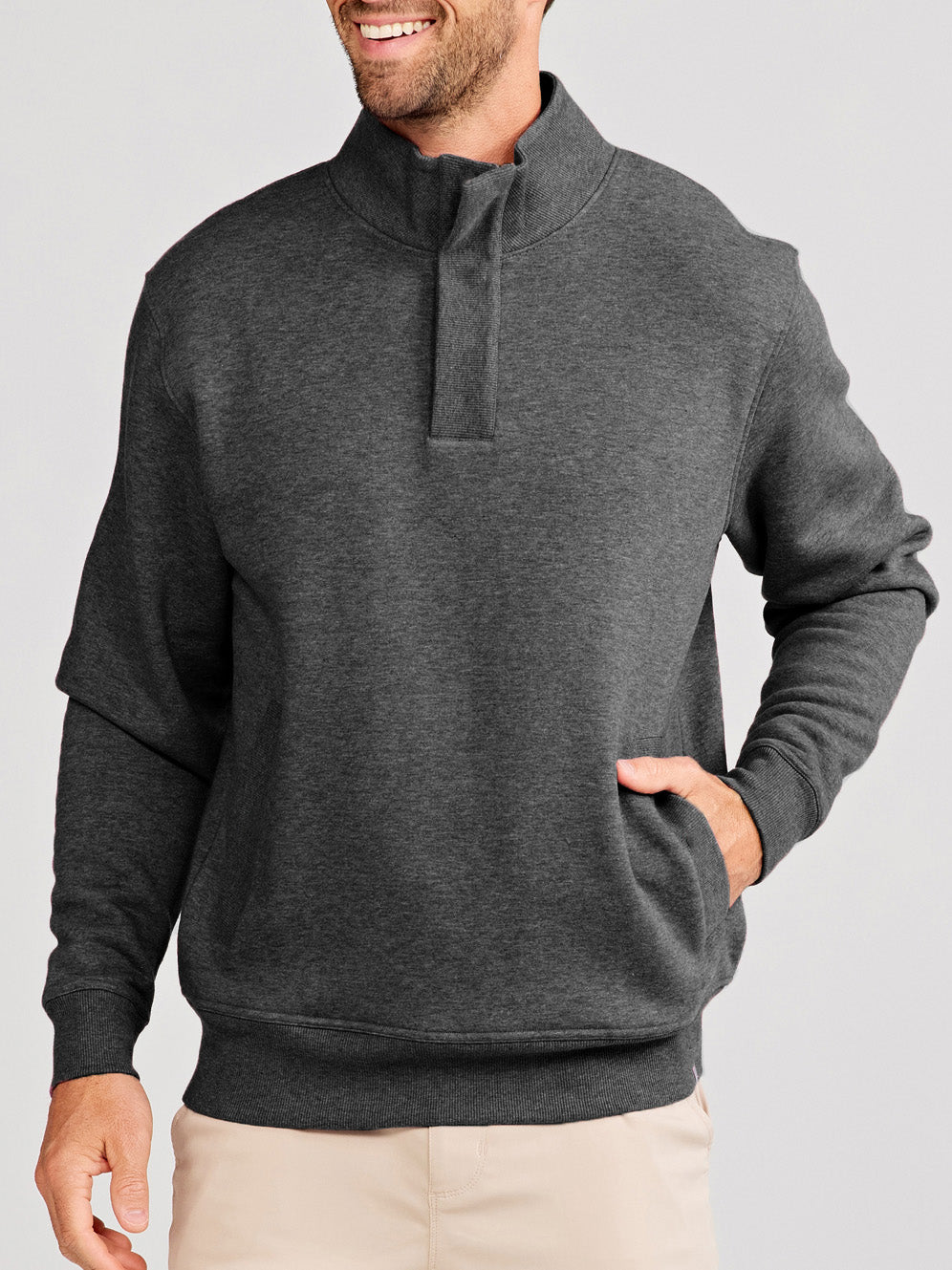 Hudson Henley Sweatshirt tasc Performance (IronHeather)