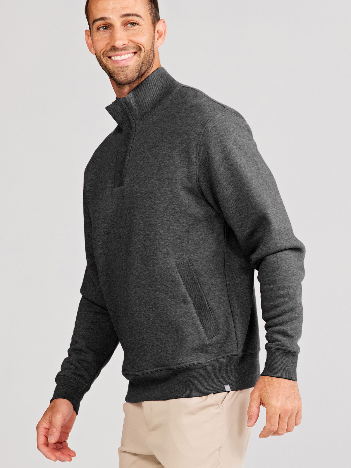 Hudson Henley Sweatshirt tasc Performance (IronHeather)